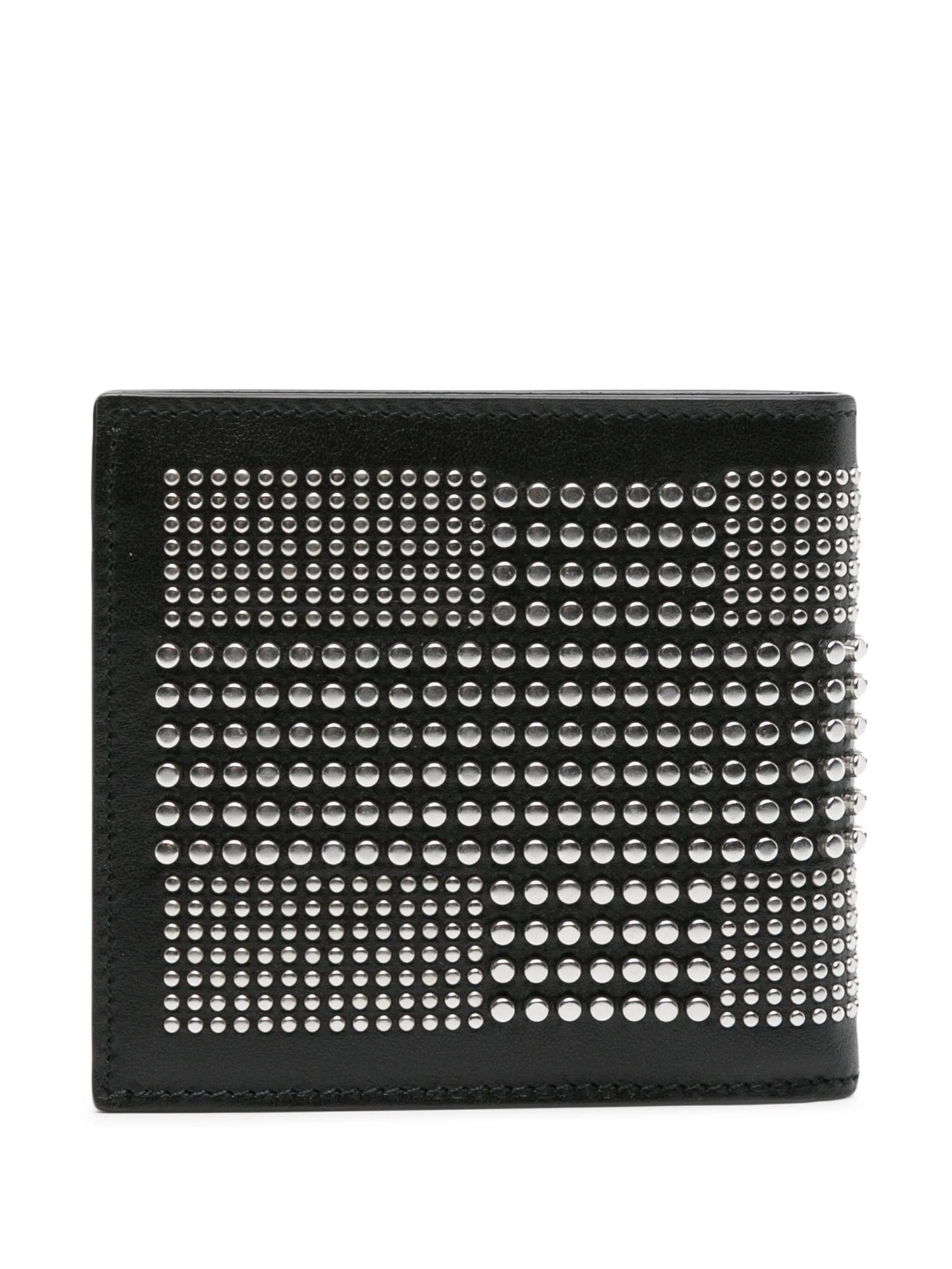 studded bi-fold leather wallet