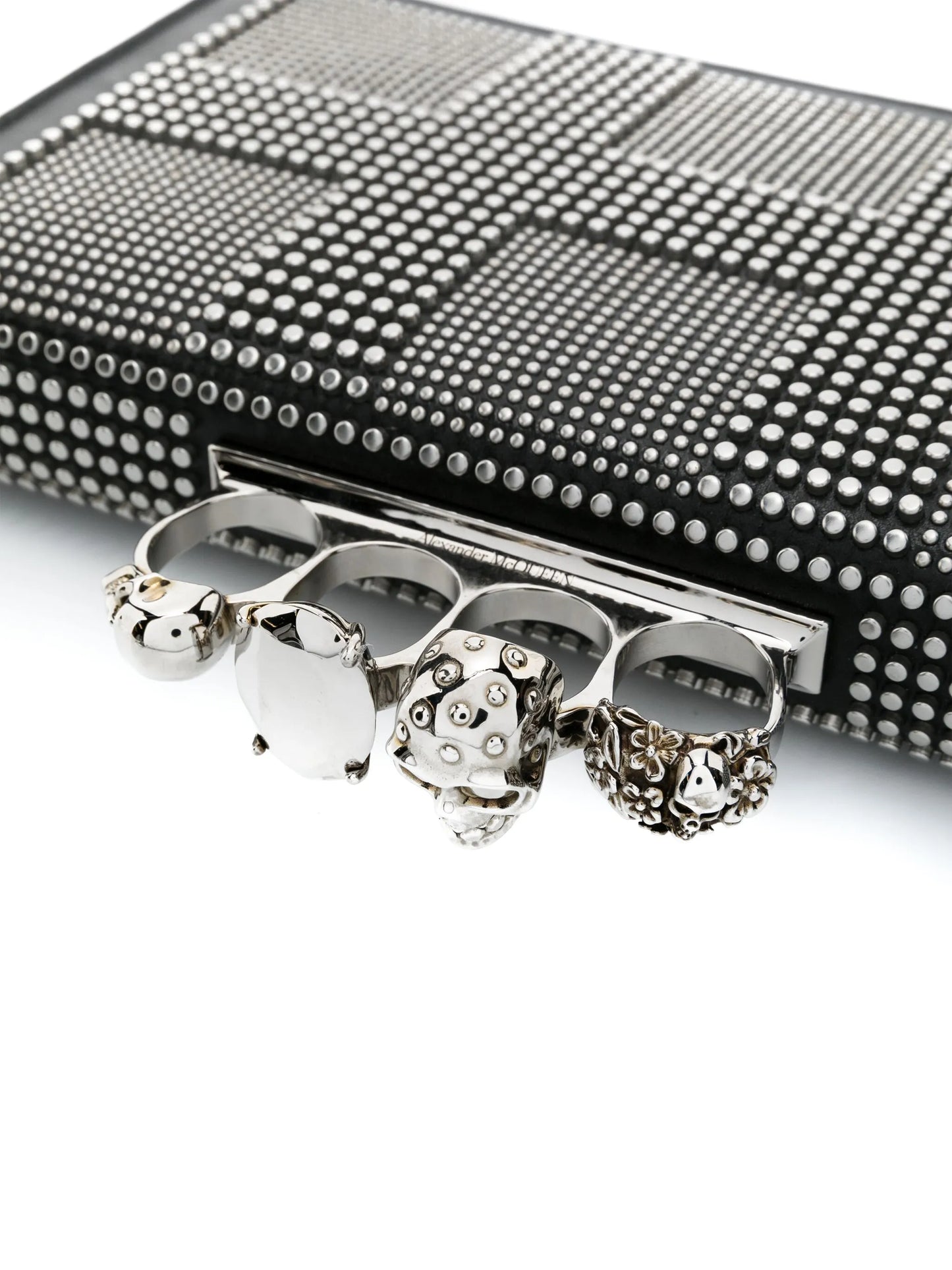 The Knuckle studded clutch bag