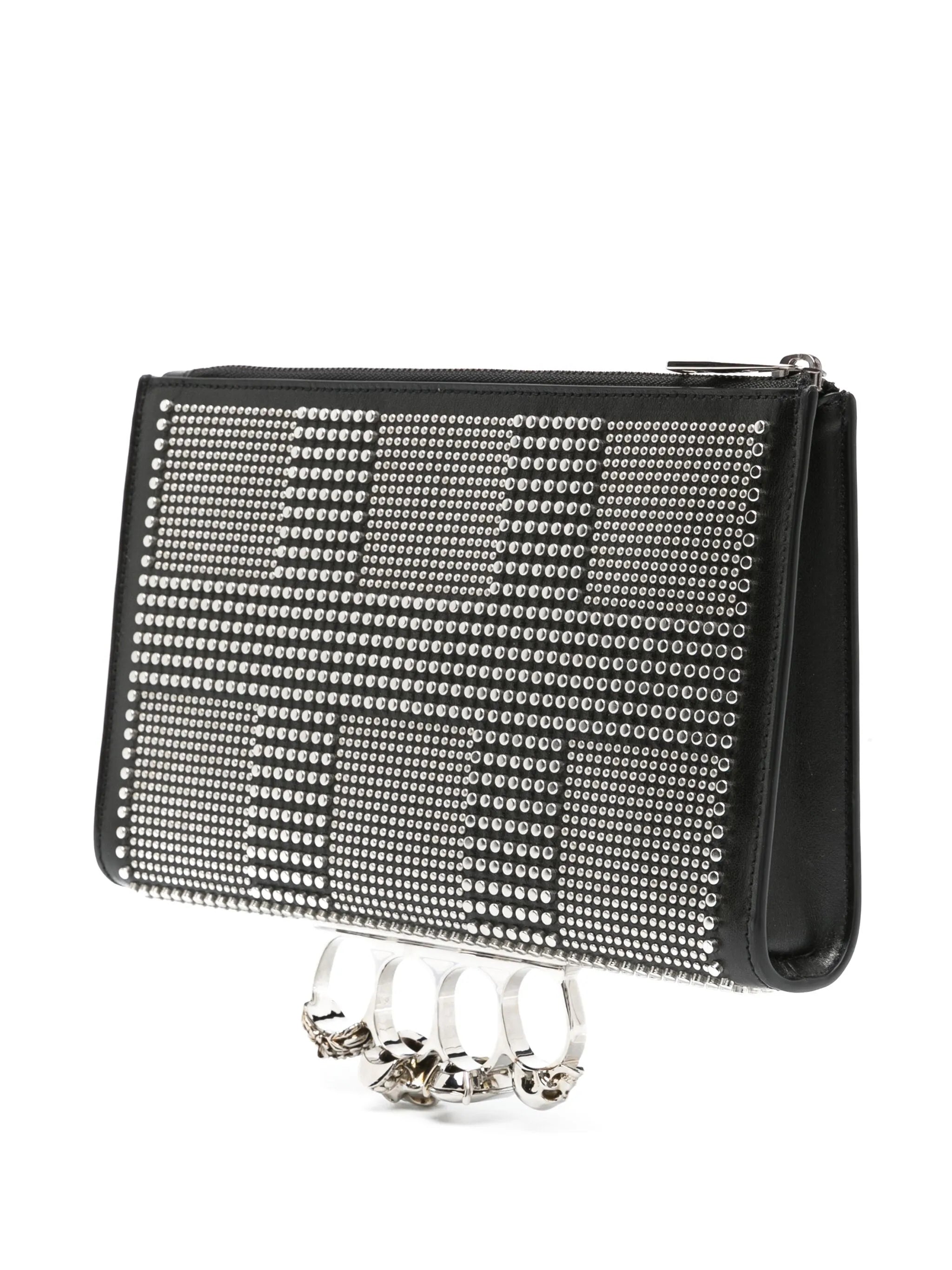 The Knuckle studded clutch bag