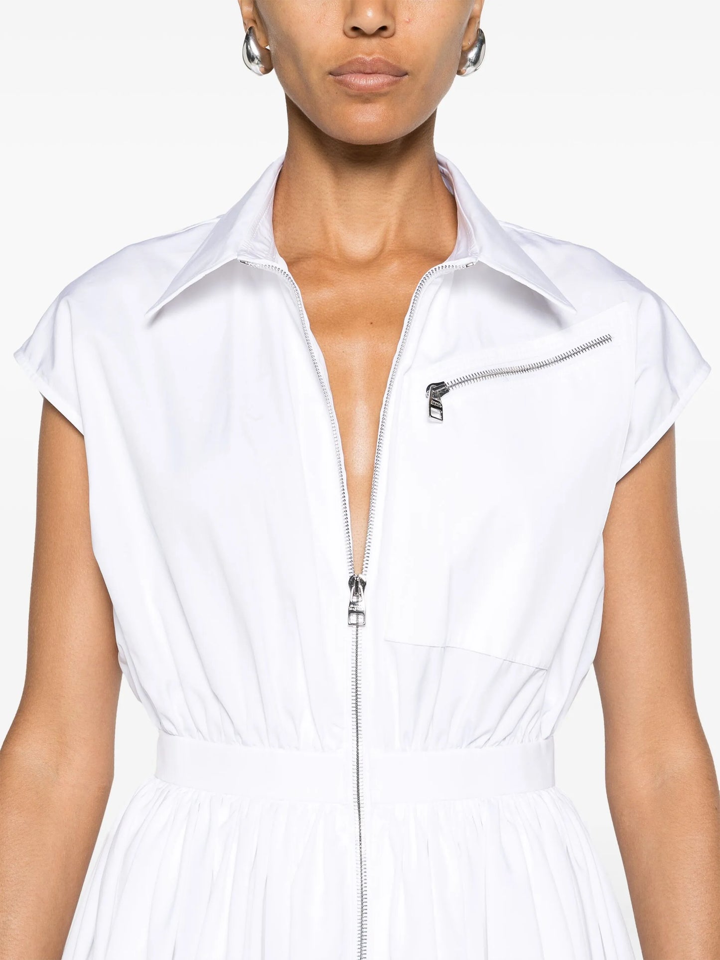 belted cotton shirtdress