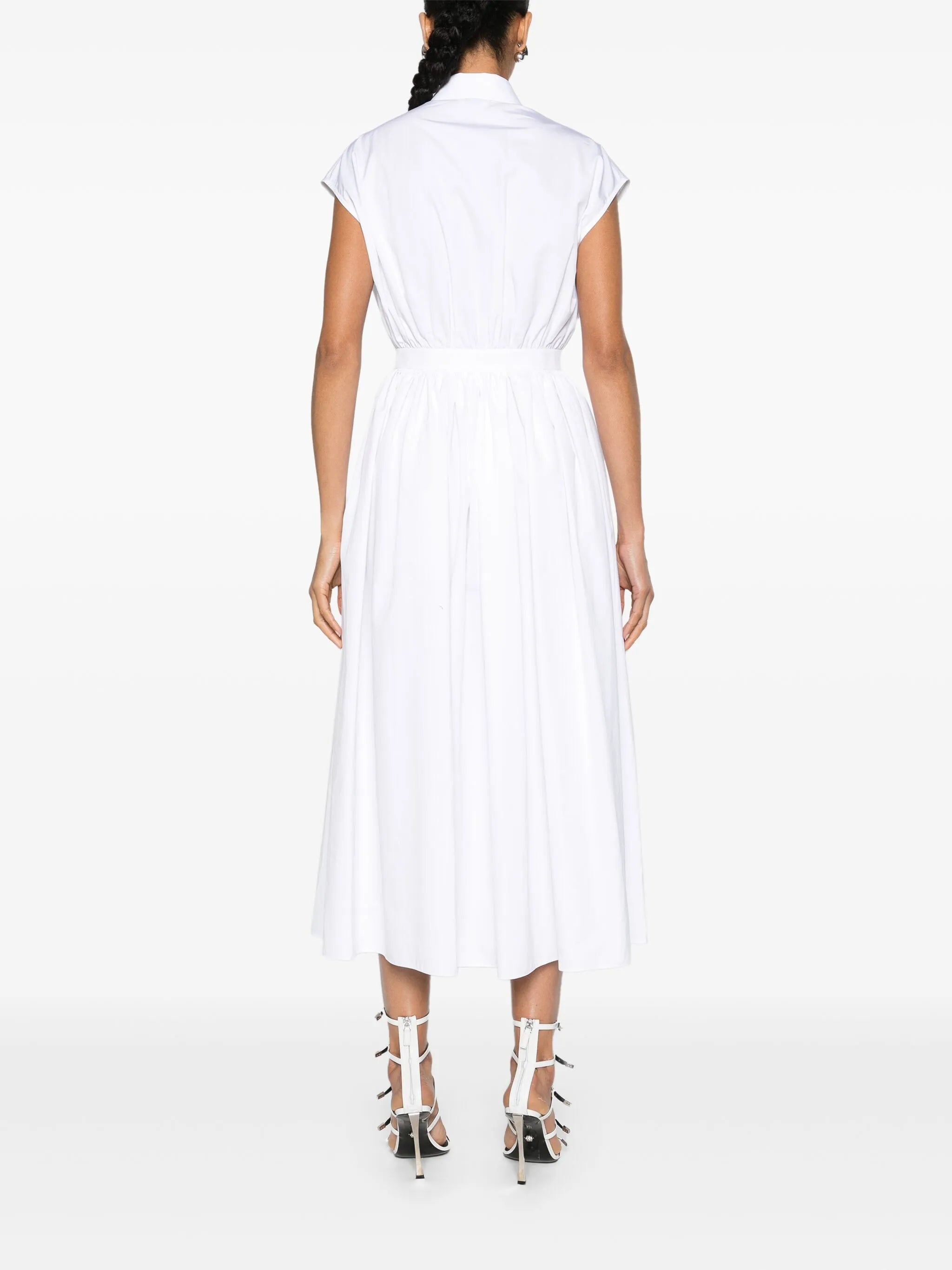 belted cotton shirtdress