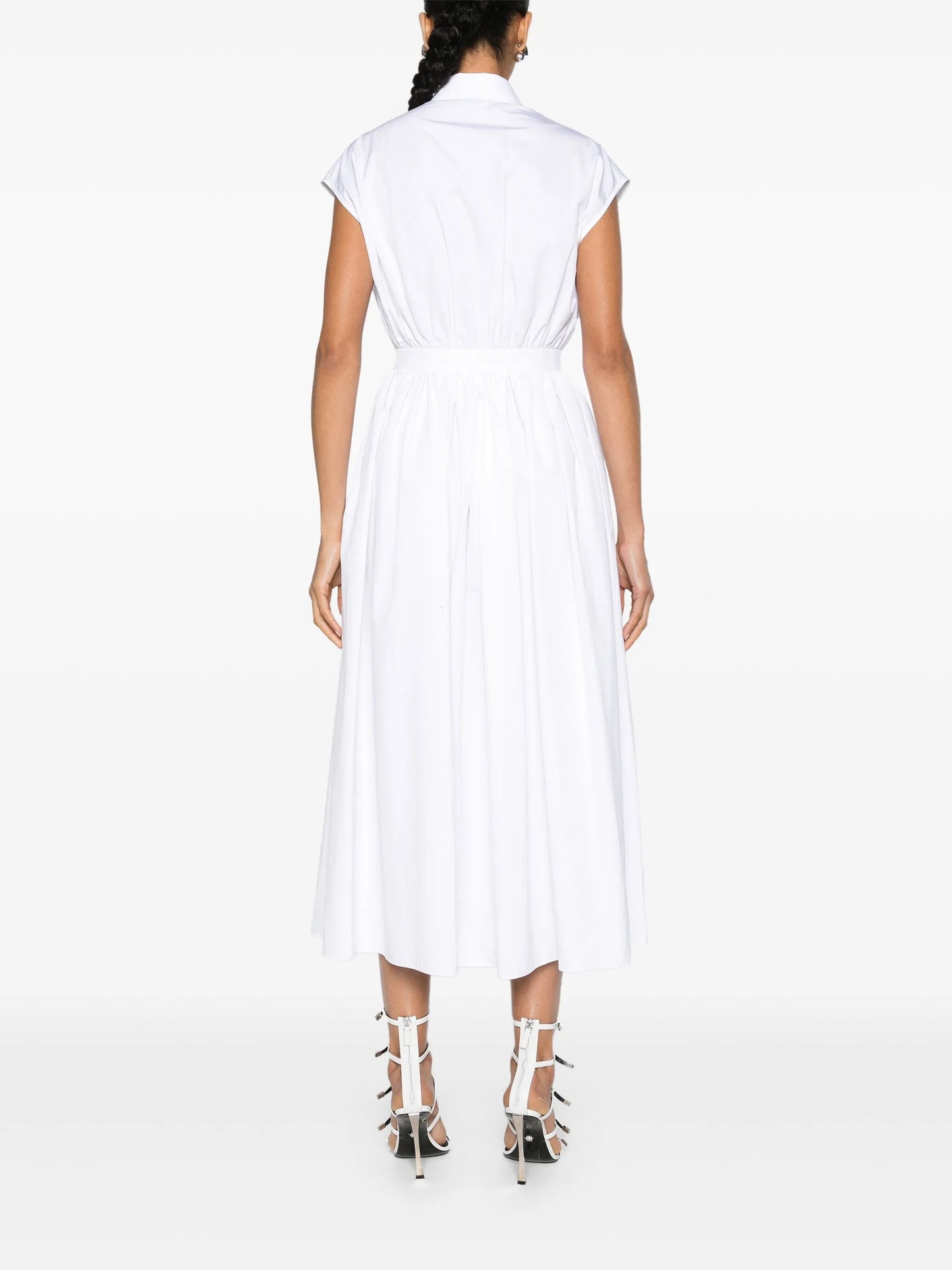 belted cotton shirtdress