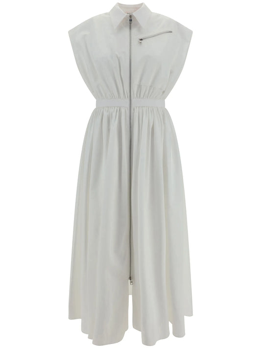 belted cotton shirtdress