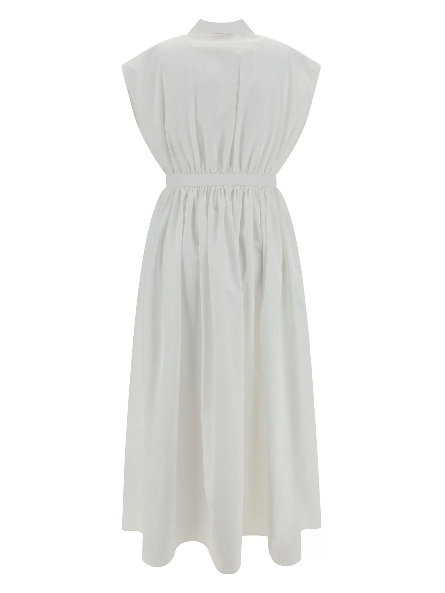 belted cotton shirtdress