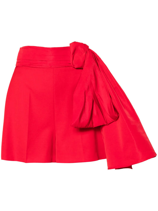 bow-detail tailored shorts