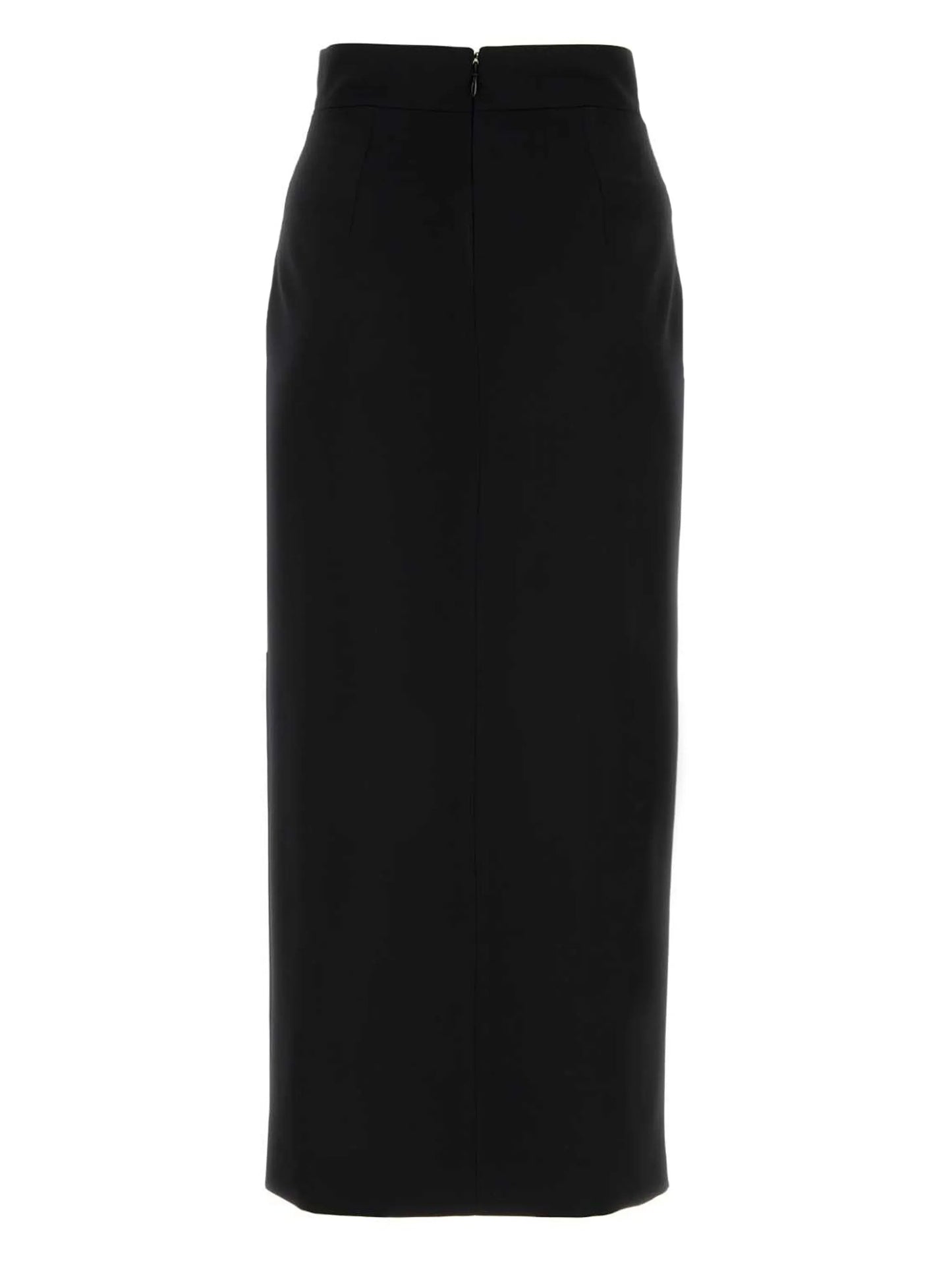 Slashed pencil midi skirt