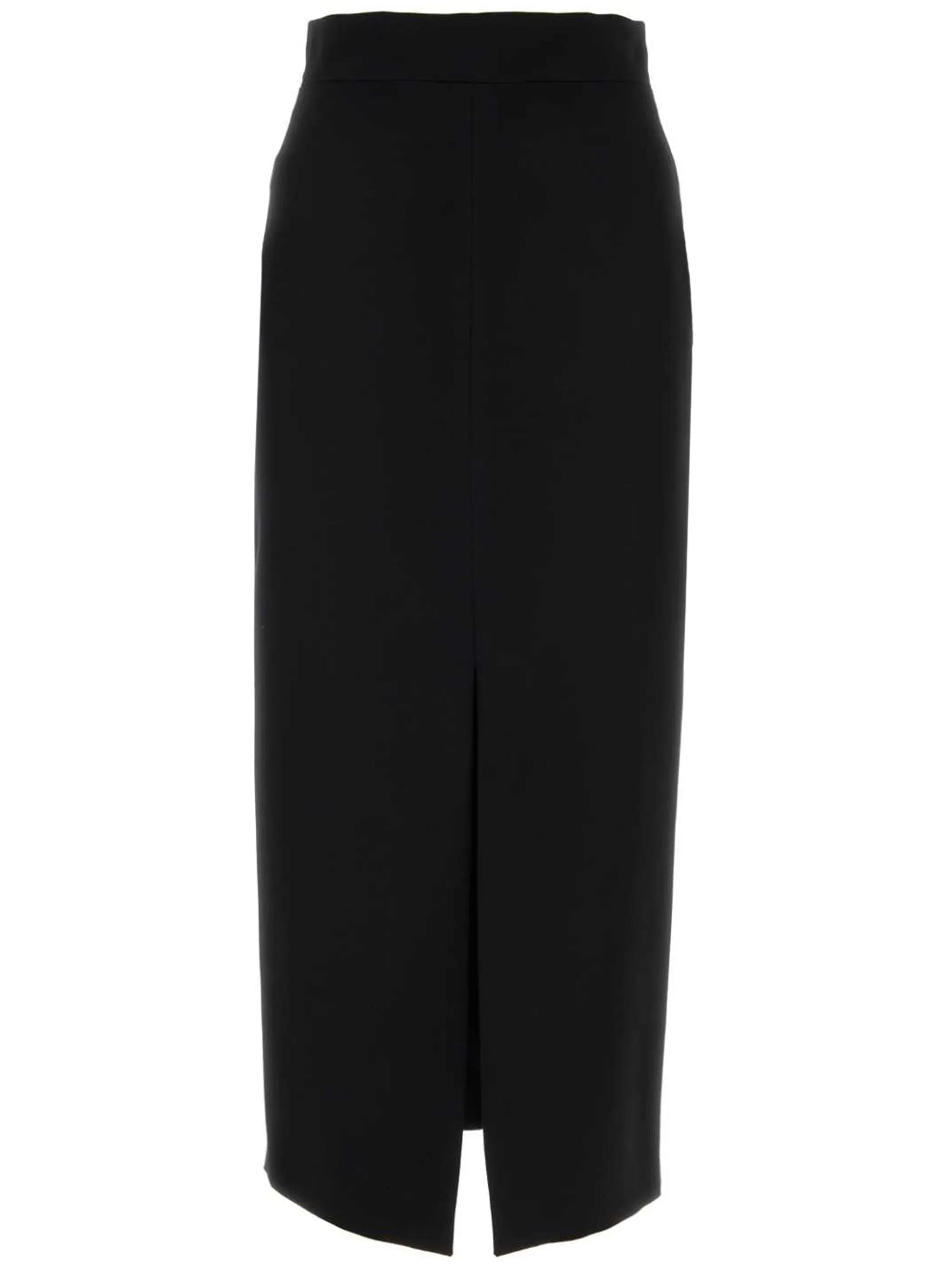 Slashed pencil midi skirt