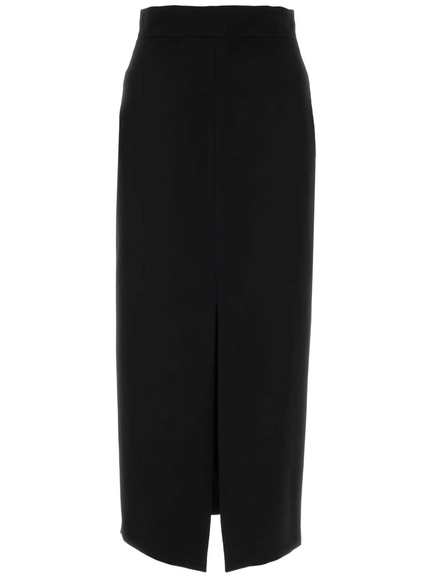Slashed pencil midi skirt