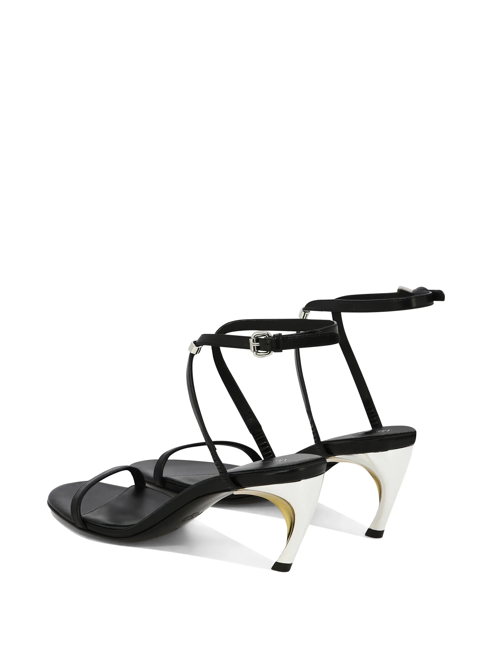Armadillo leather heeled sandals
