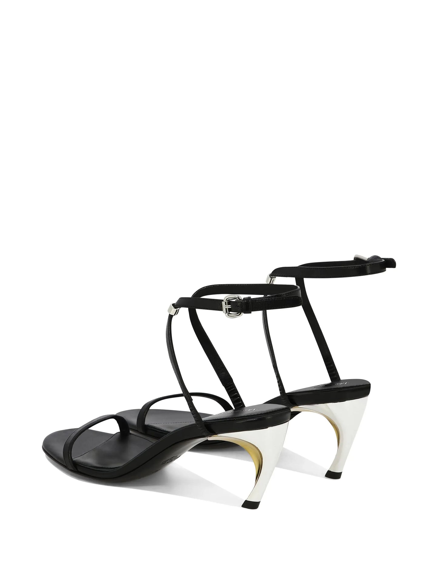 Armadillo leather heeled sandals