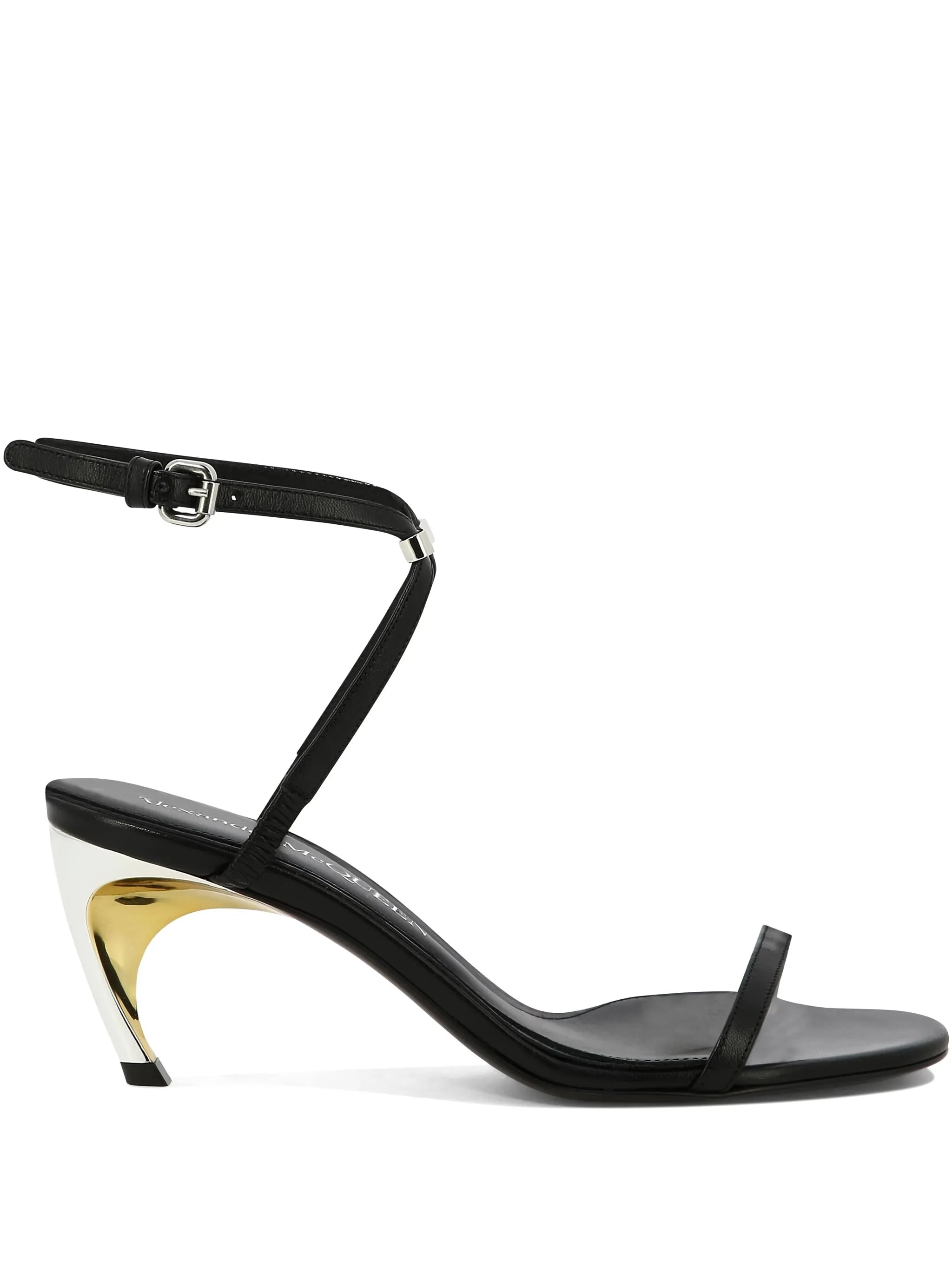 Armadillo leather heeled sandals