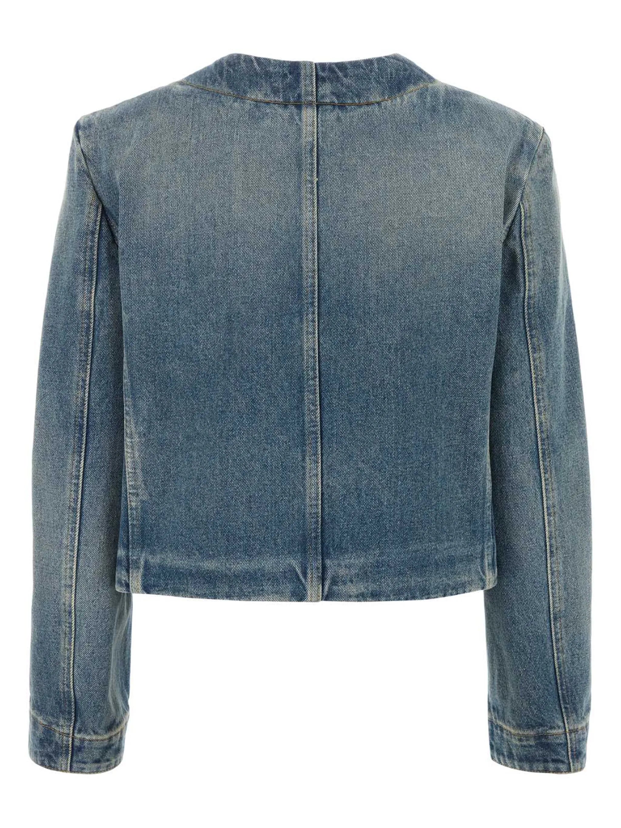 4G chain-link denim jacket