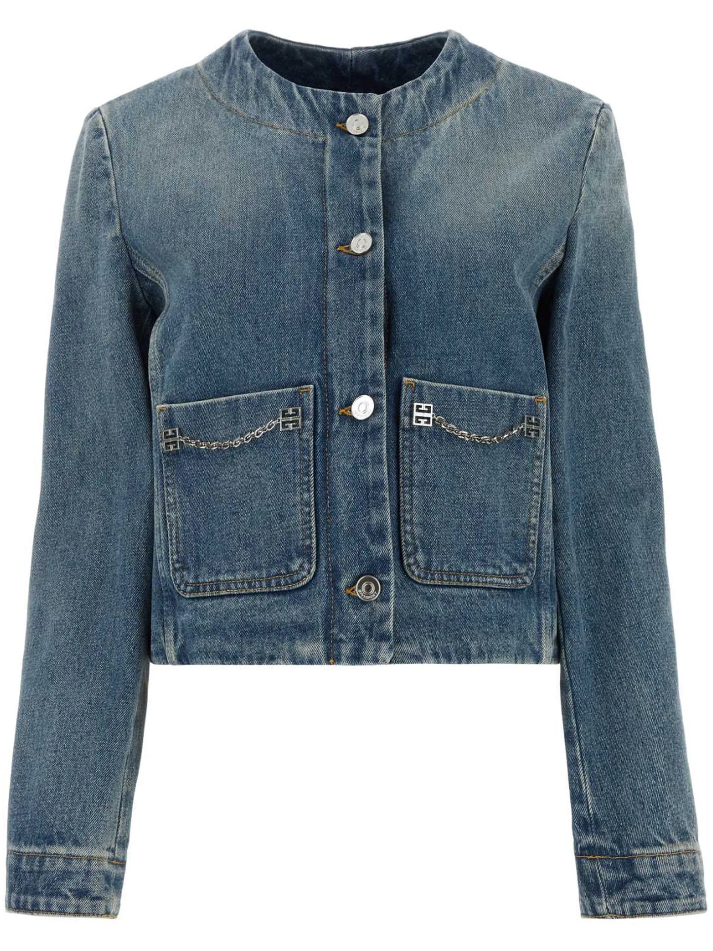 4G chain-link denim jacket