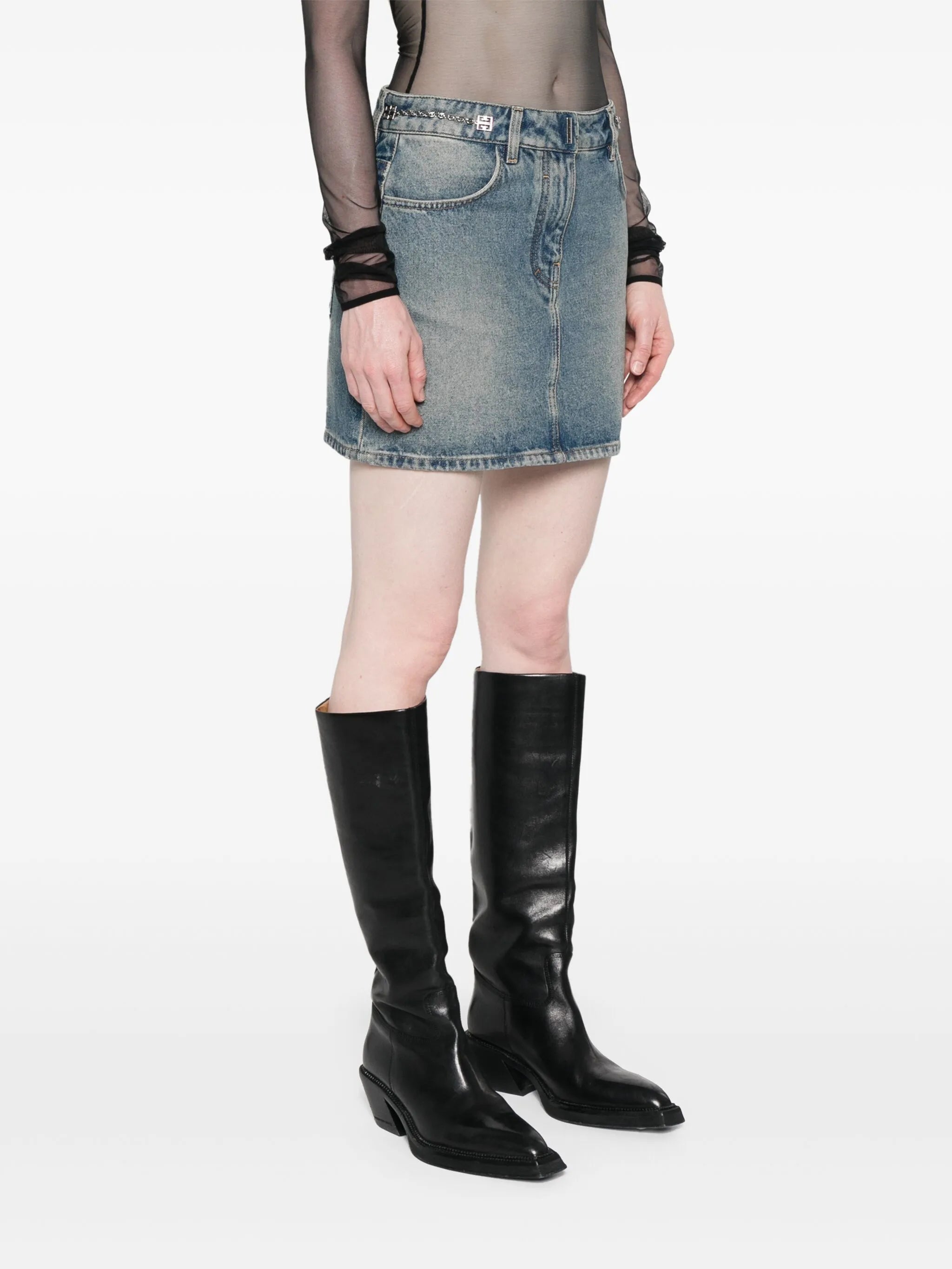 4G-chain mini skirt
