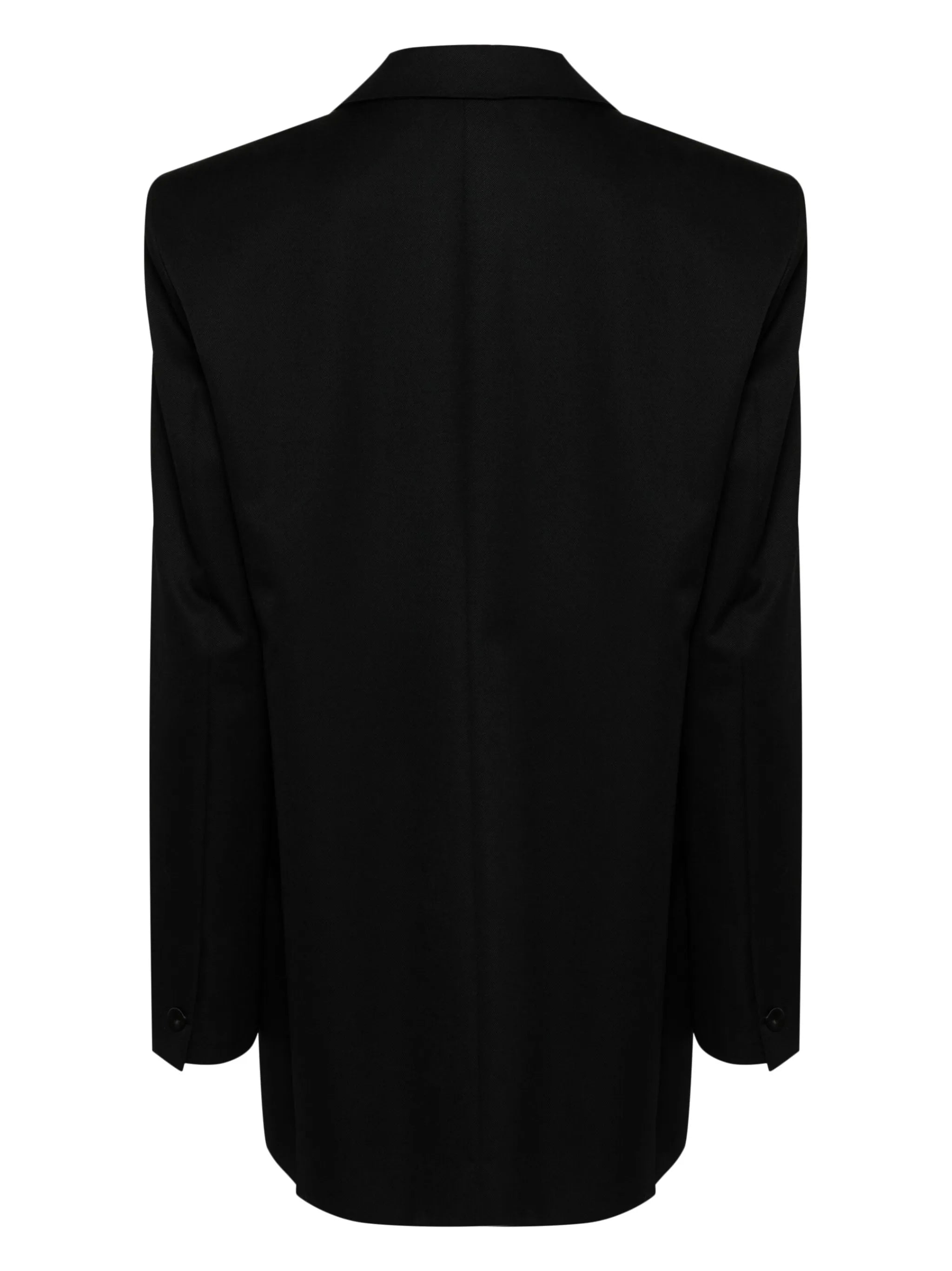 satin-lapels double-breasted blazer