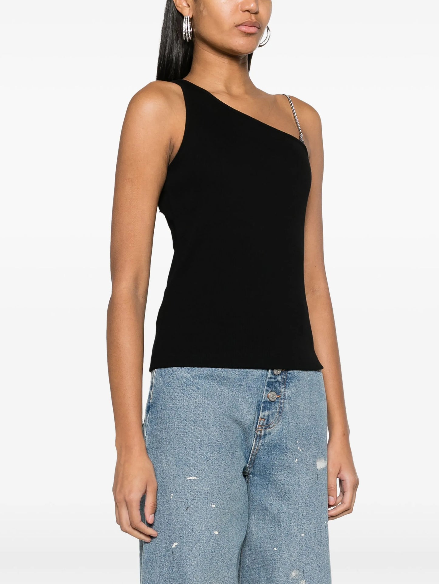 4G-plaque ribbed-knit tank top