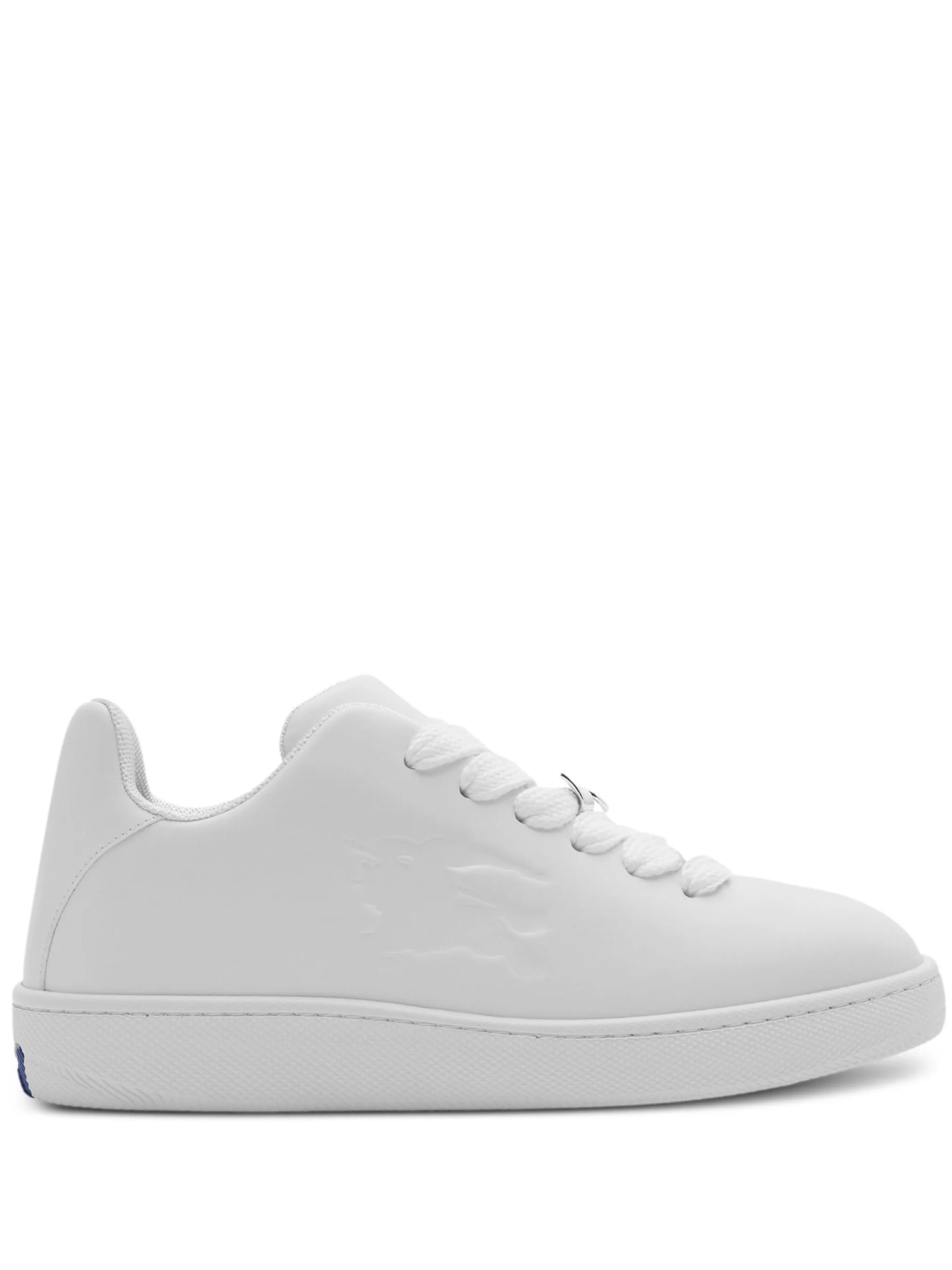 Box logo-debossed leather sneakers