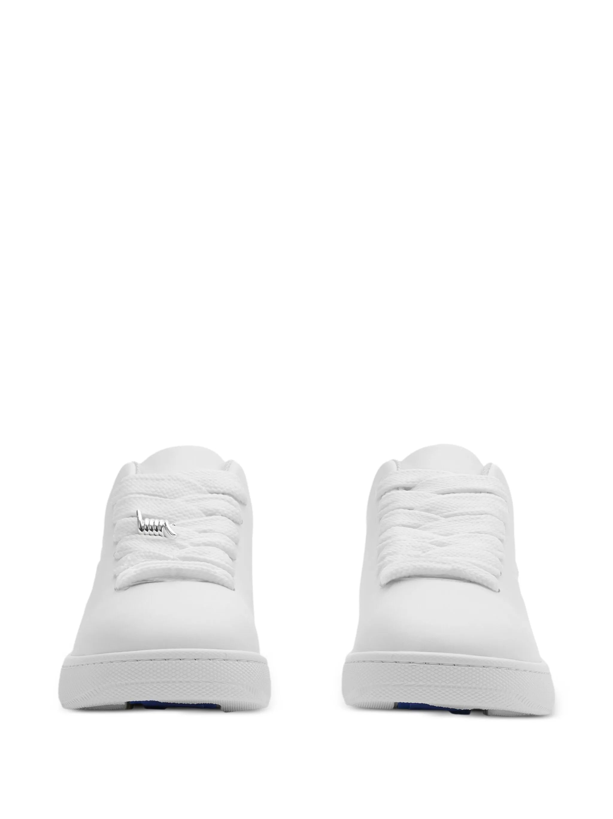 Box logo-debossed leather sneakers