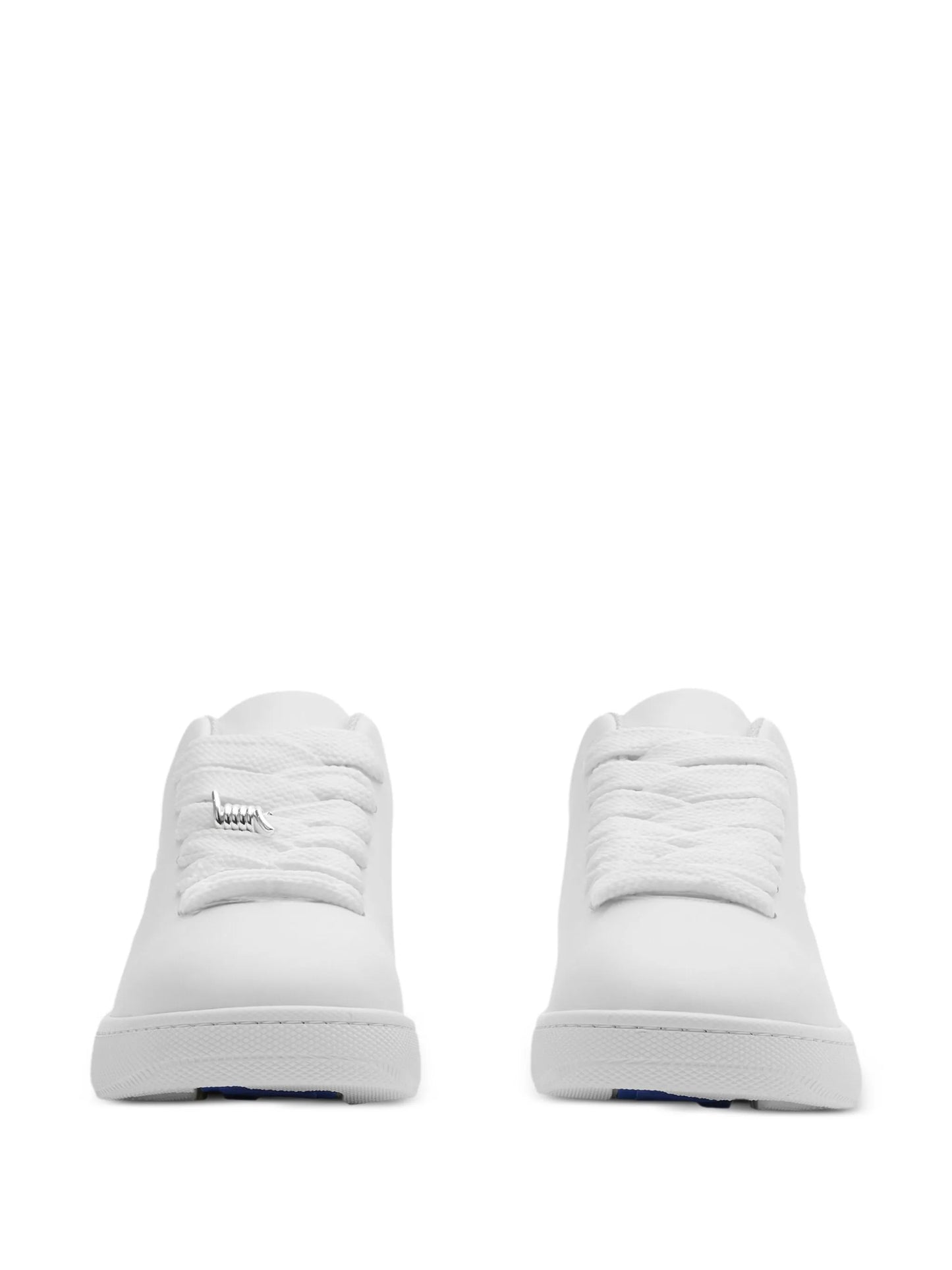 Box logo-debossed leather sneakers