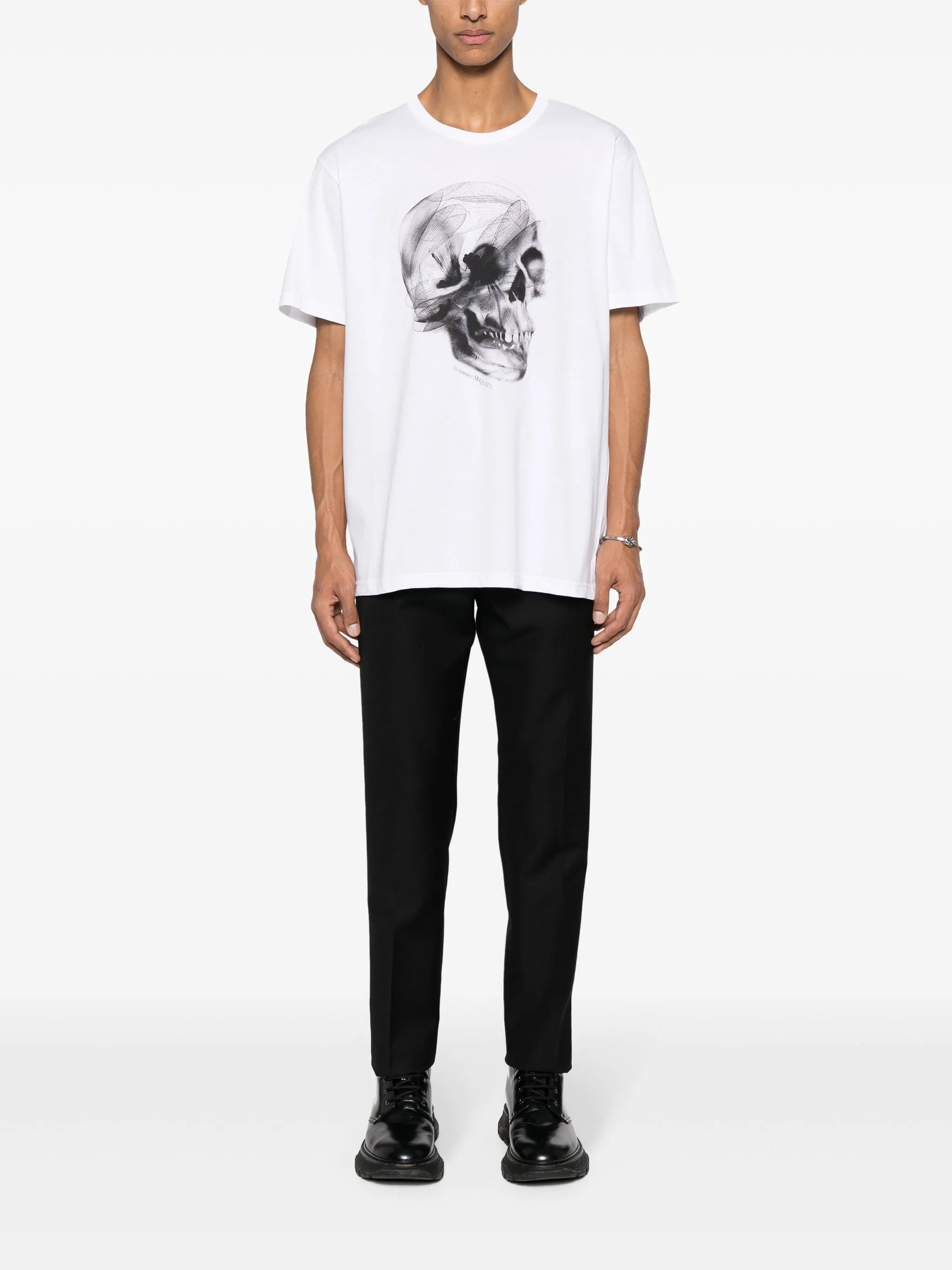 skull-print cotton T-shirt