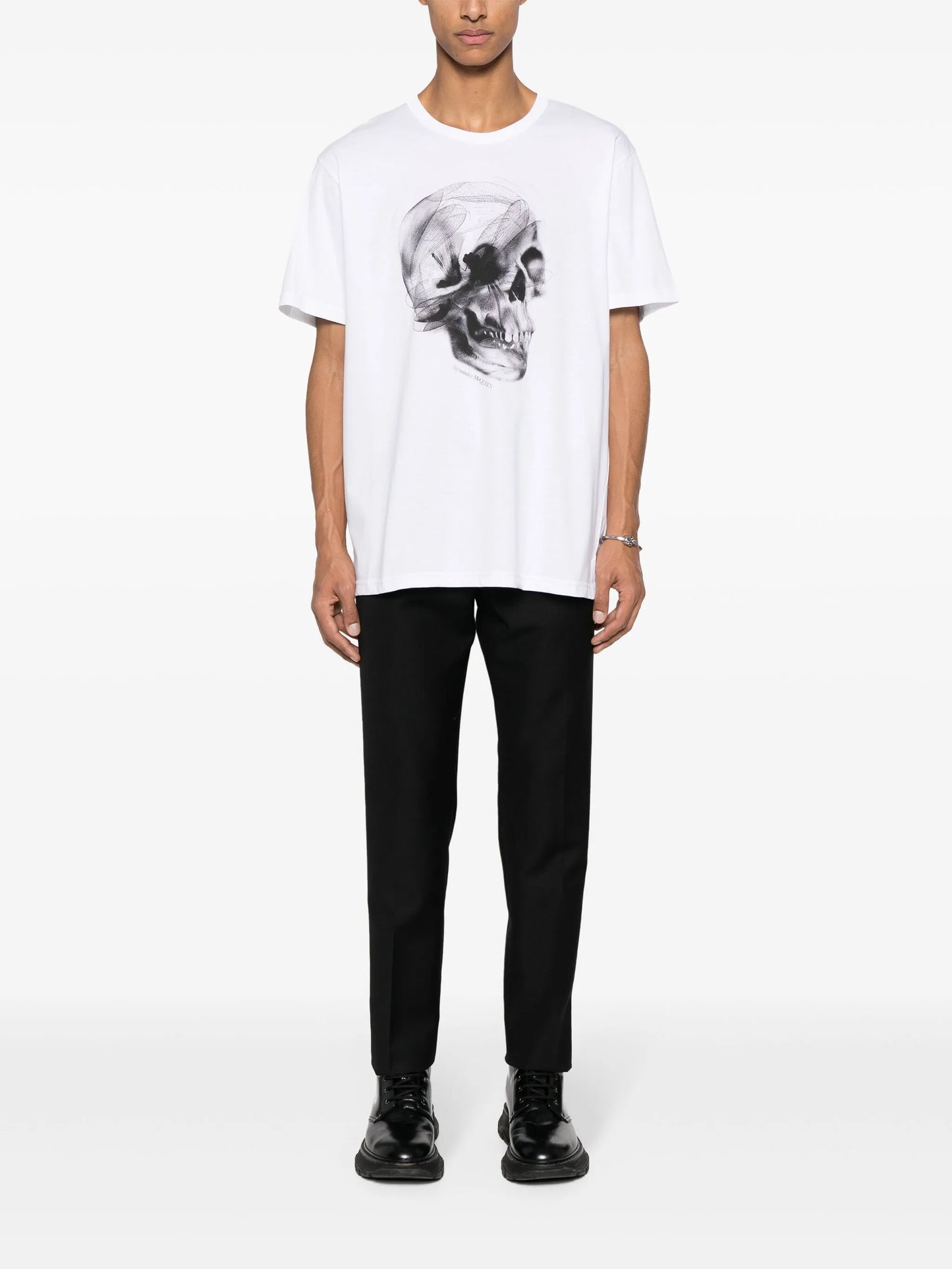 skull-print cotton T-shirt