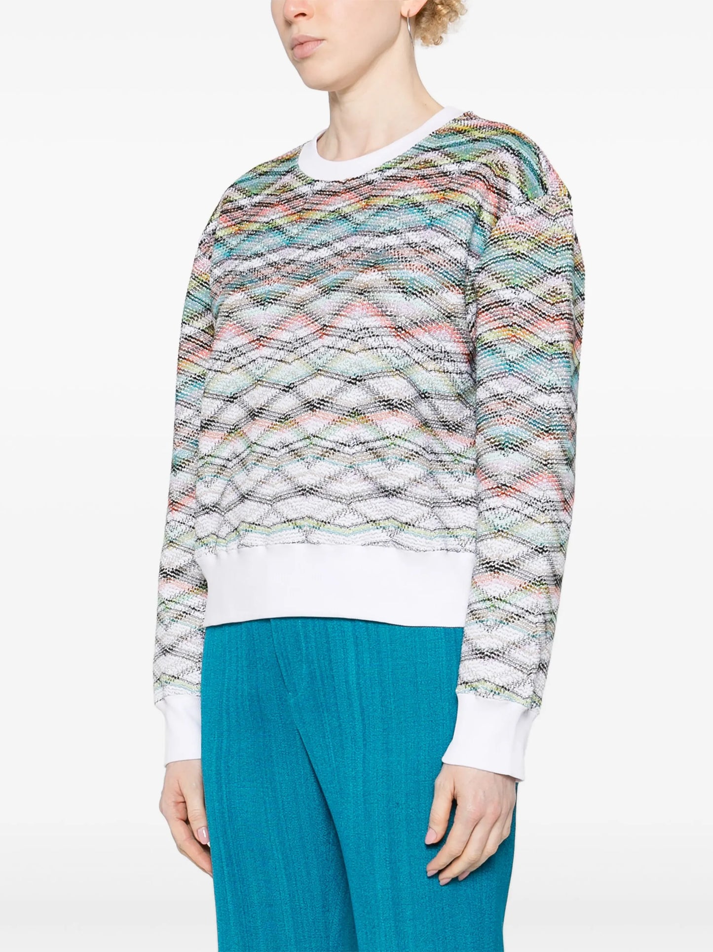 zigzag-woven sweatshirt