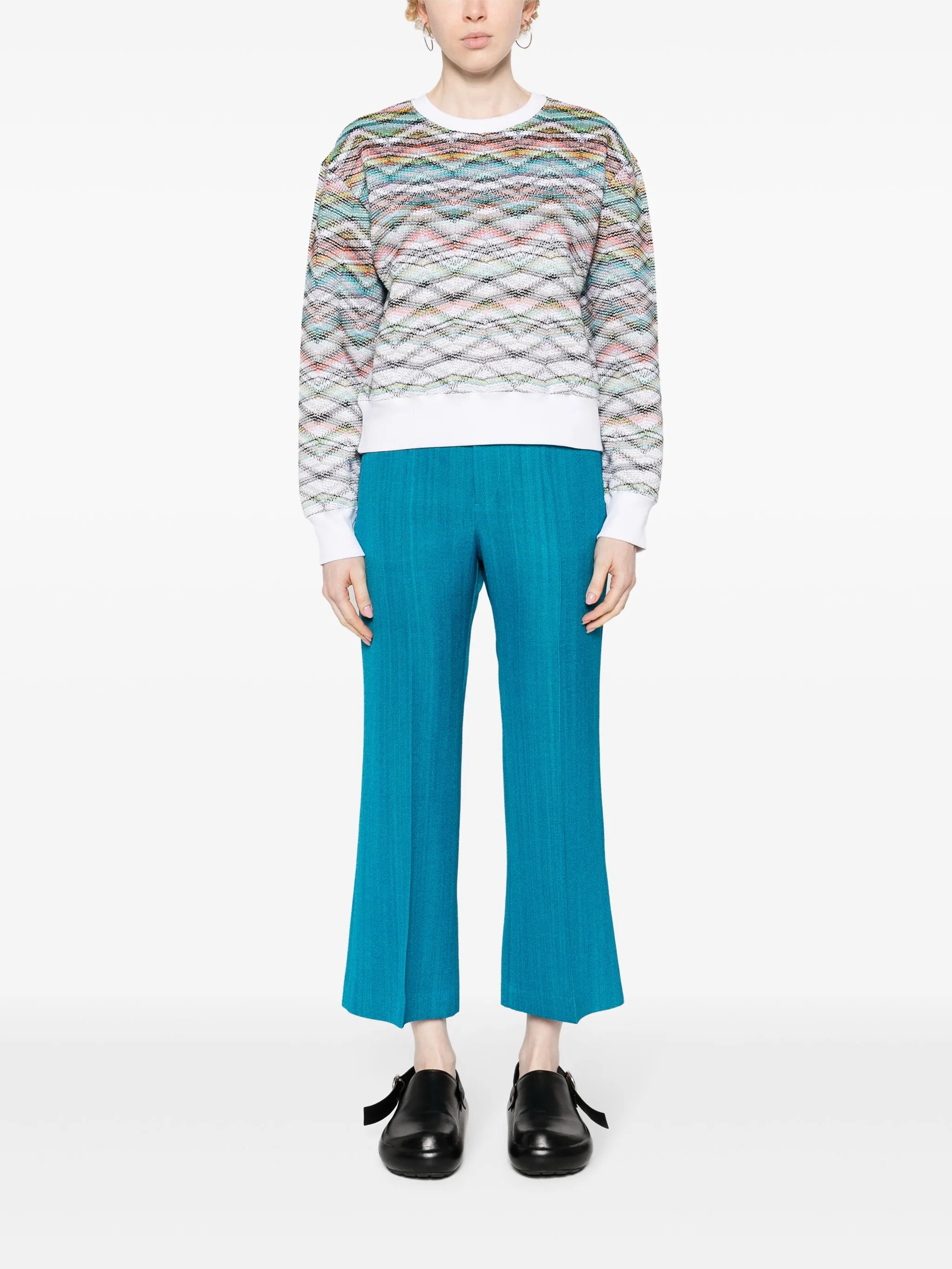 zigzag-woven sweatshirt