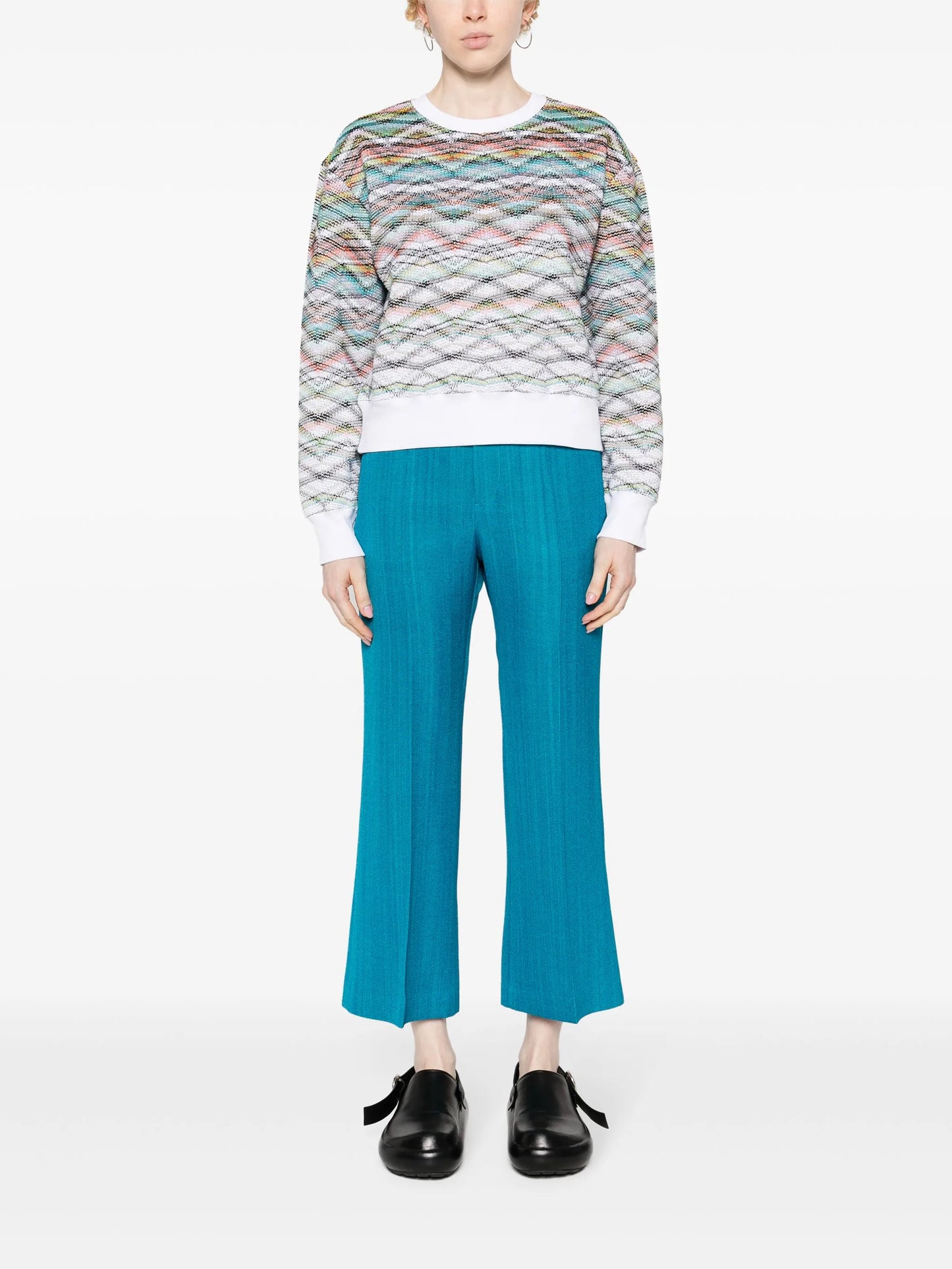 zigzag-woven sweatshirt