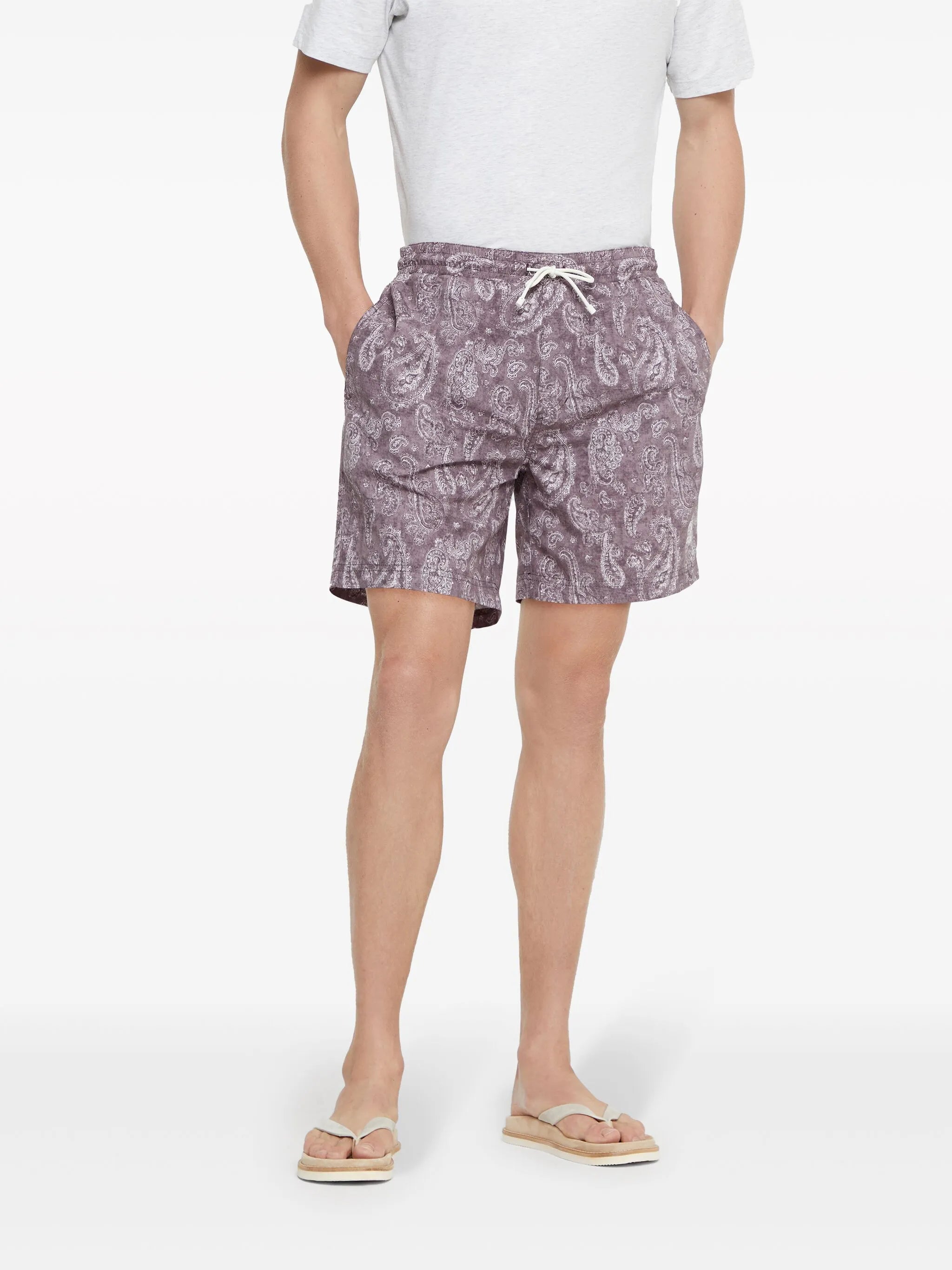 bandana-print swim shorts