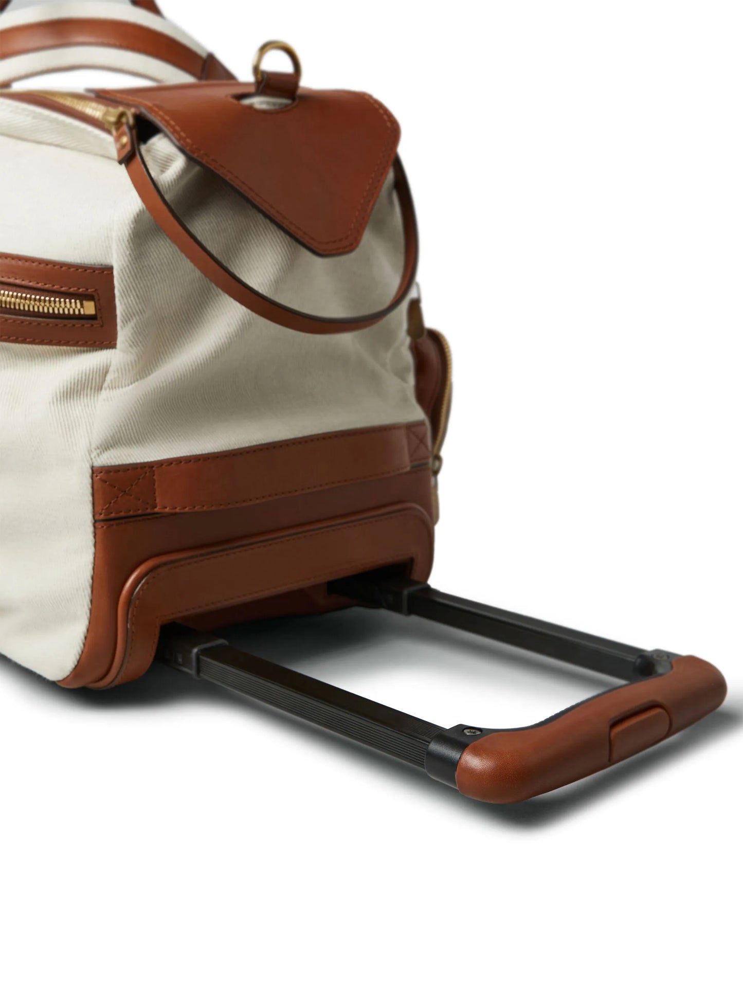 leather-trim luggage bag