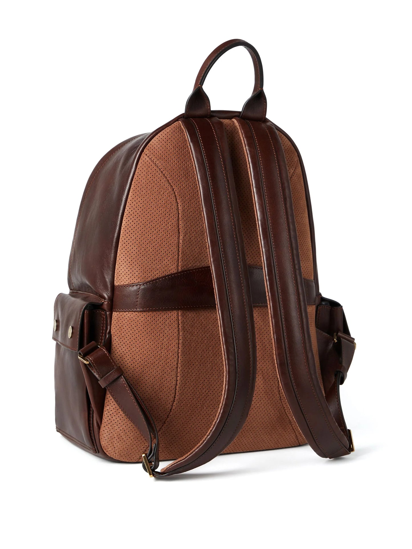 logo-print leather backpack