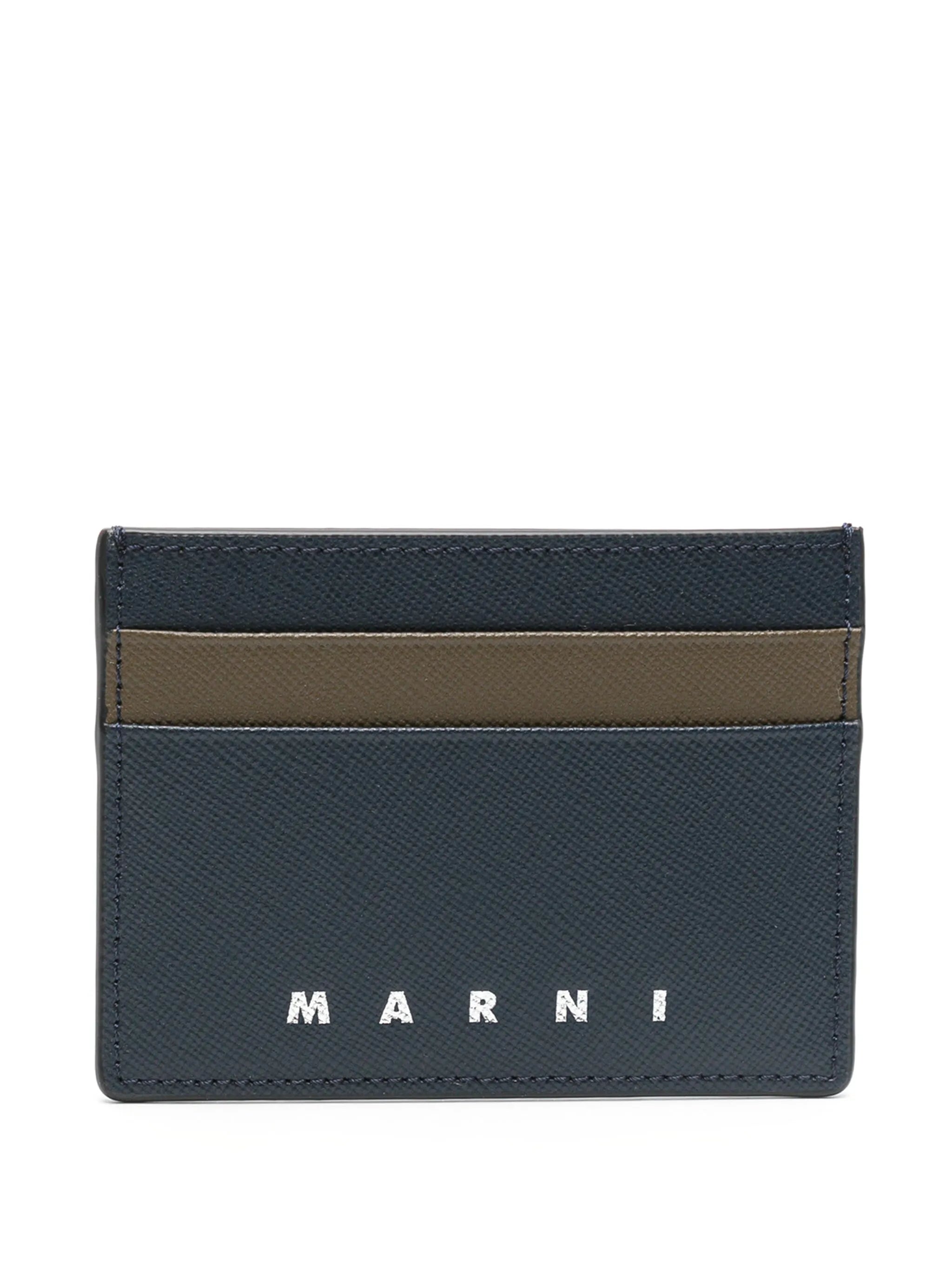 logo-debossed leather cardholder