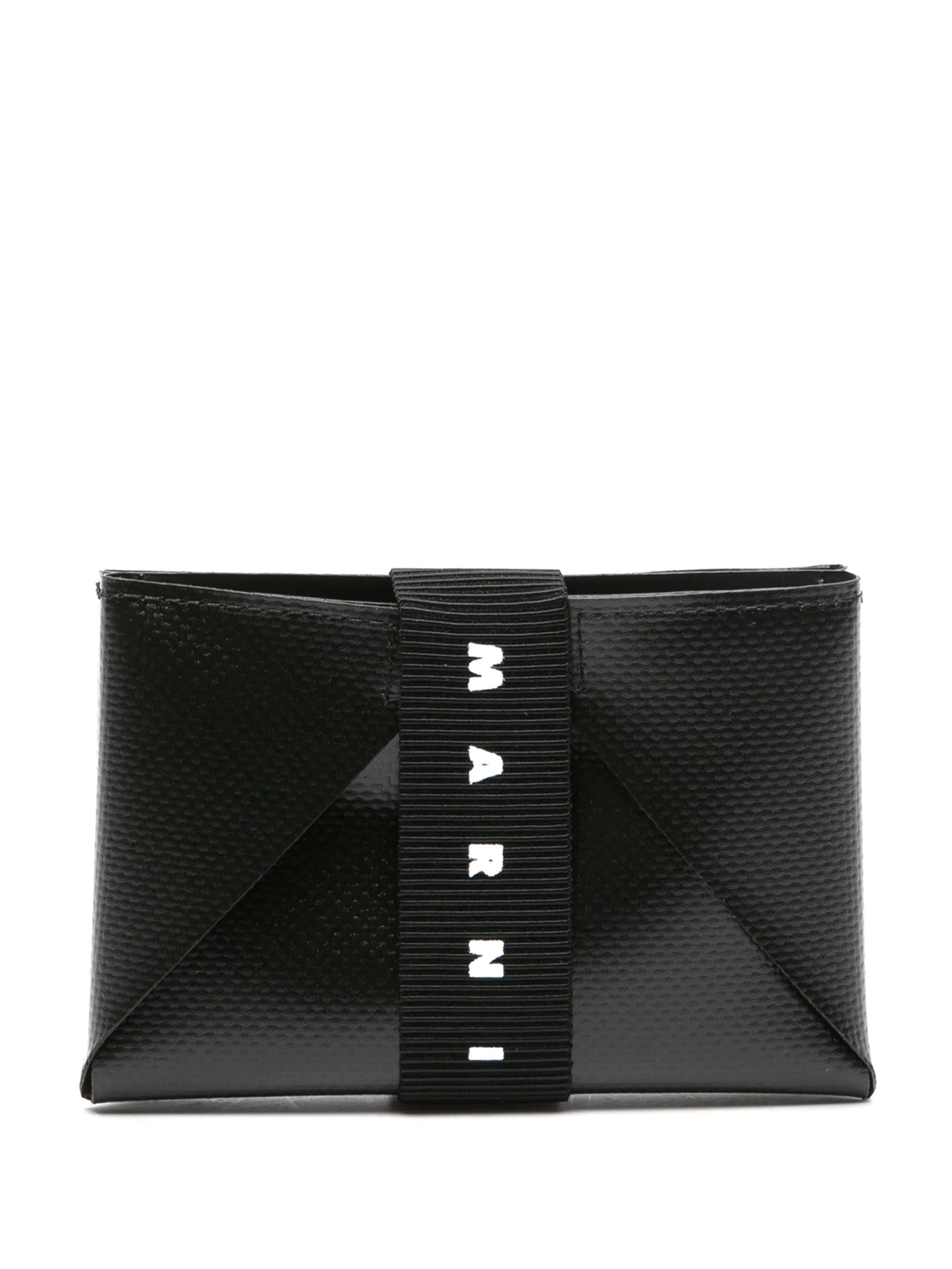 Origami logo-strap cardholder