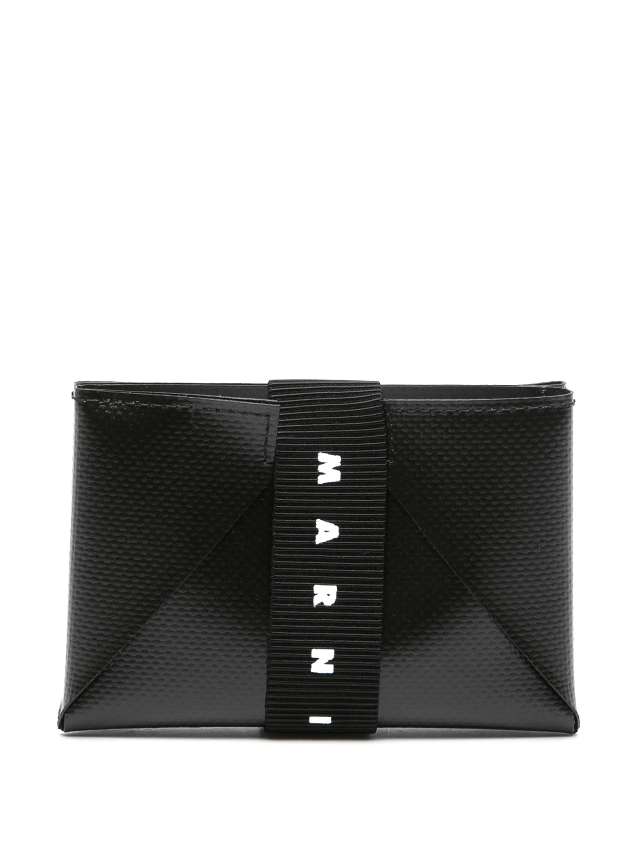 Origami logo-strap cardholder