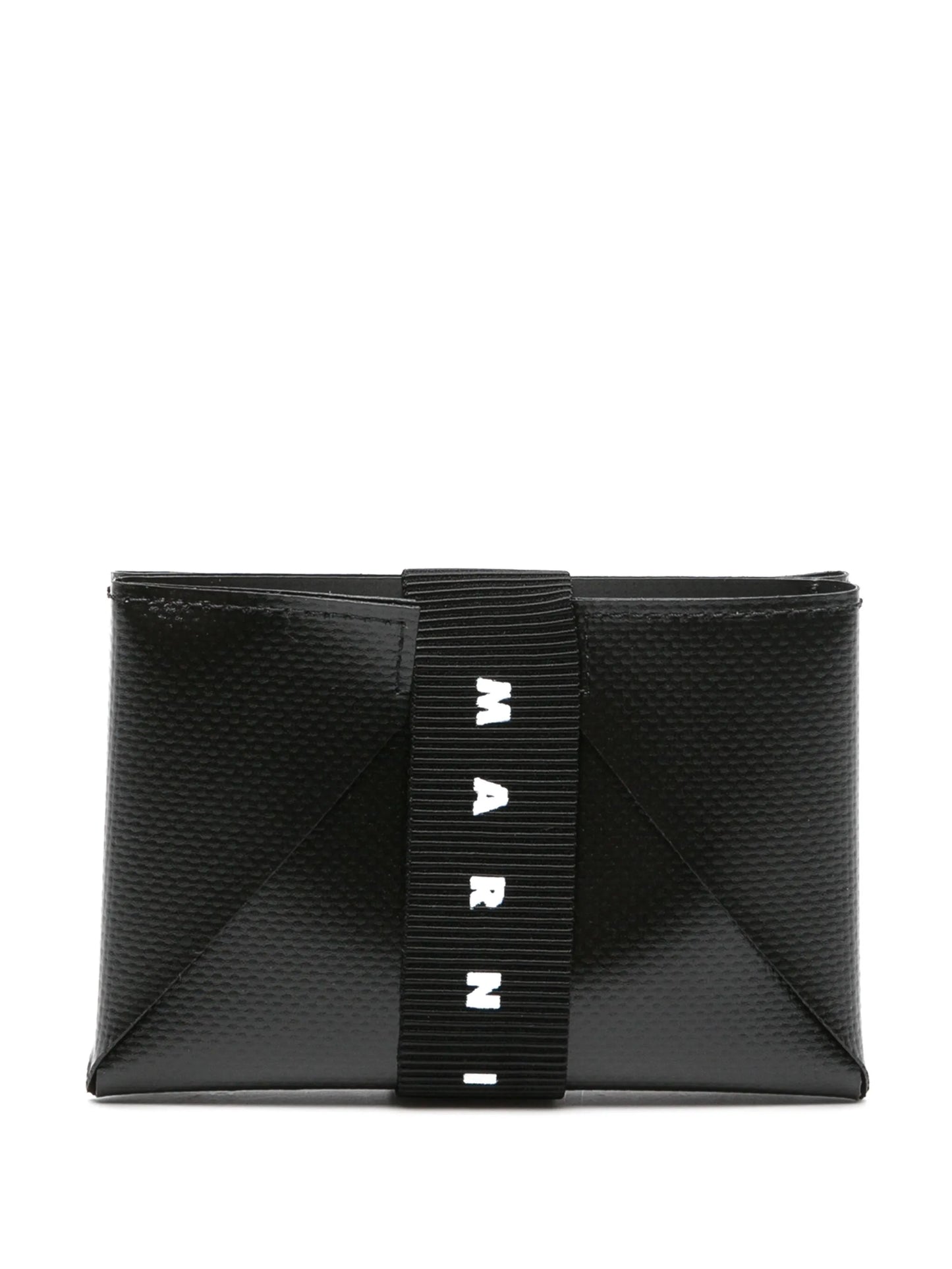 Origami logo-strap cardholder