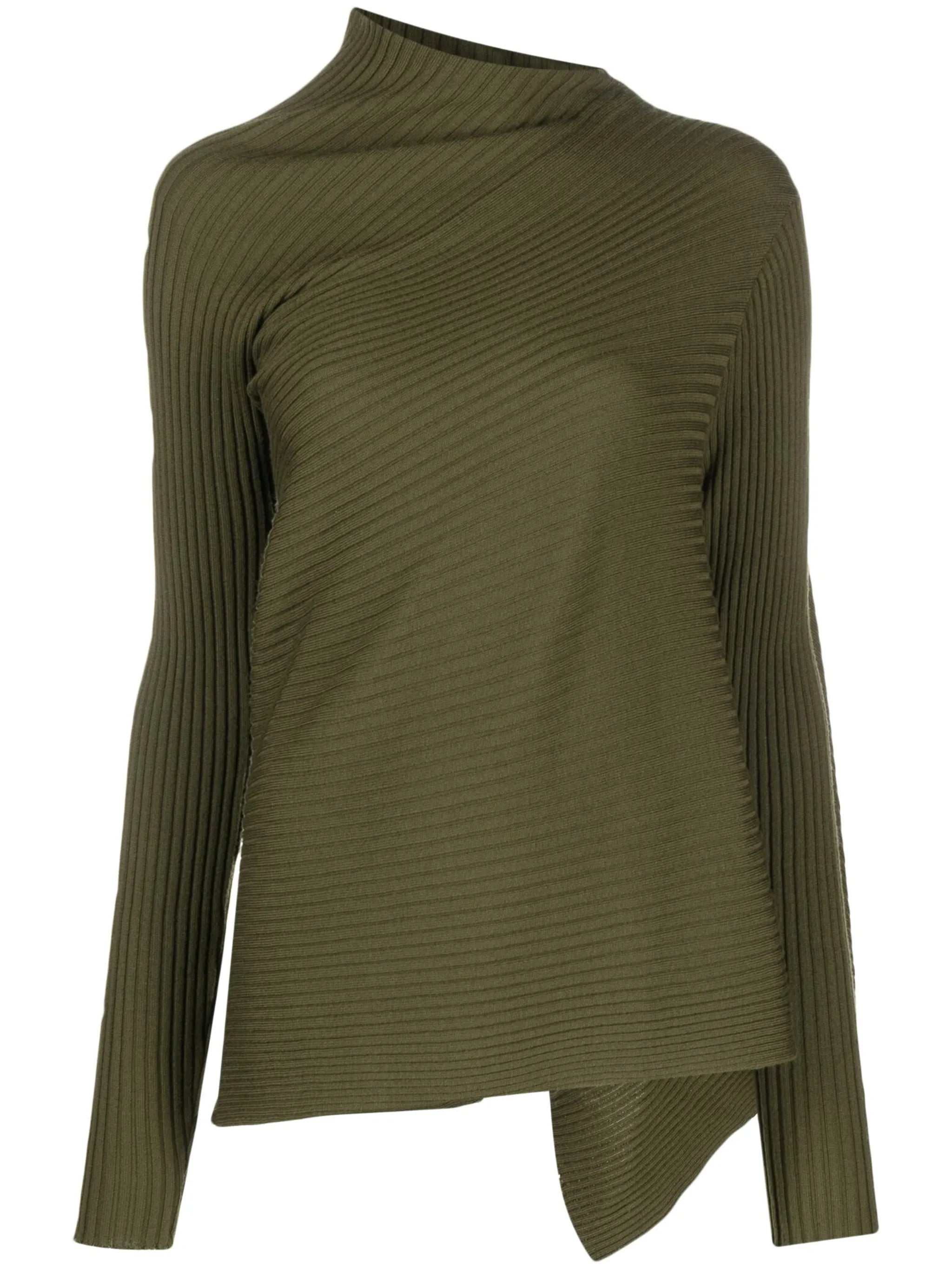 draped merino-wool jumper