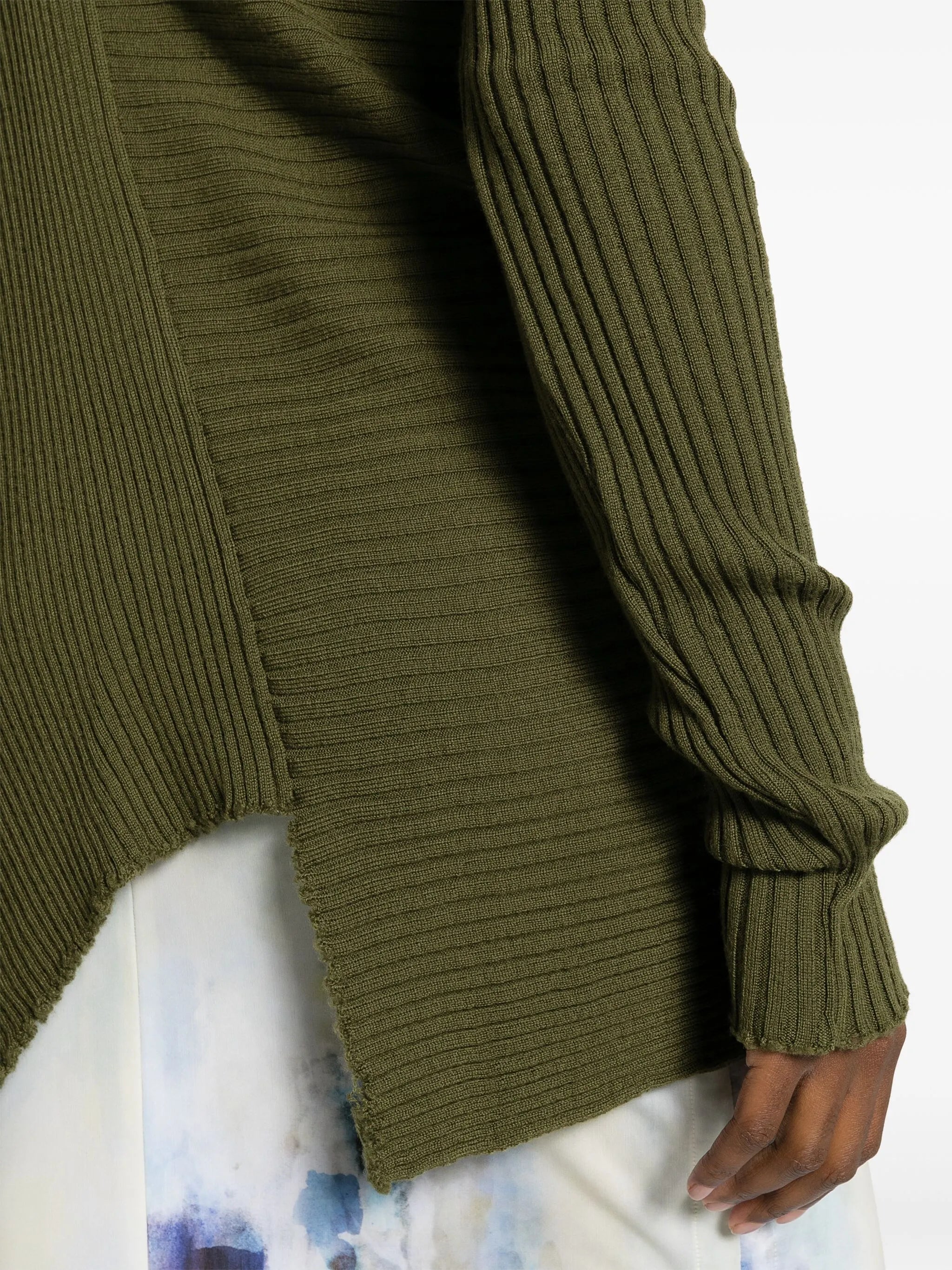 draped merino-wool jumper