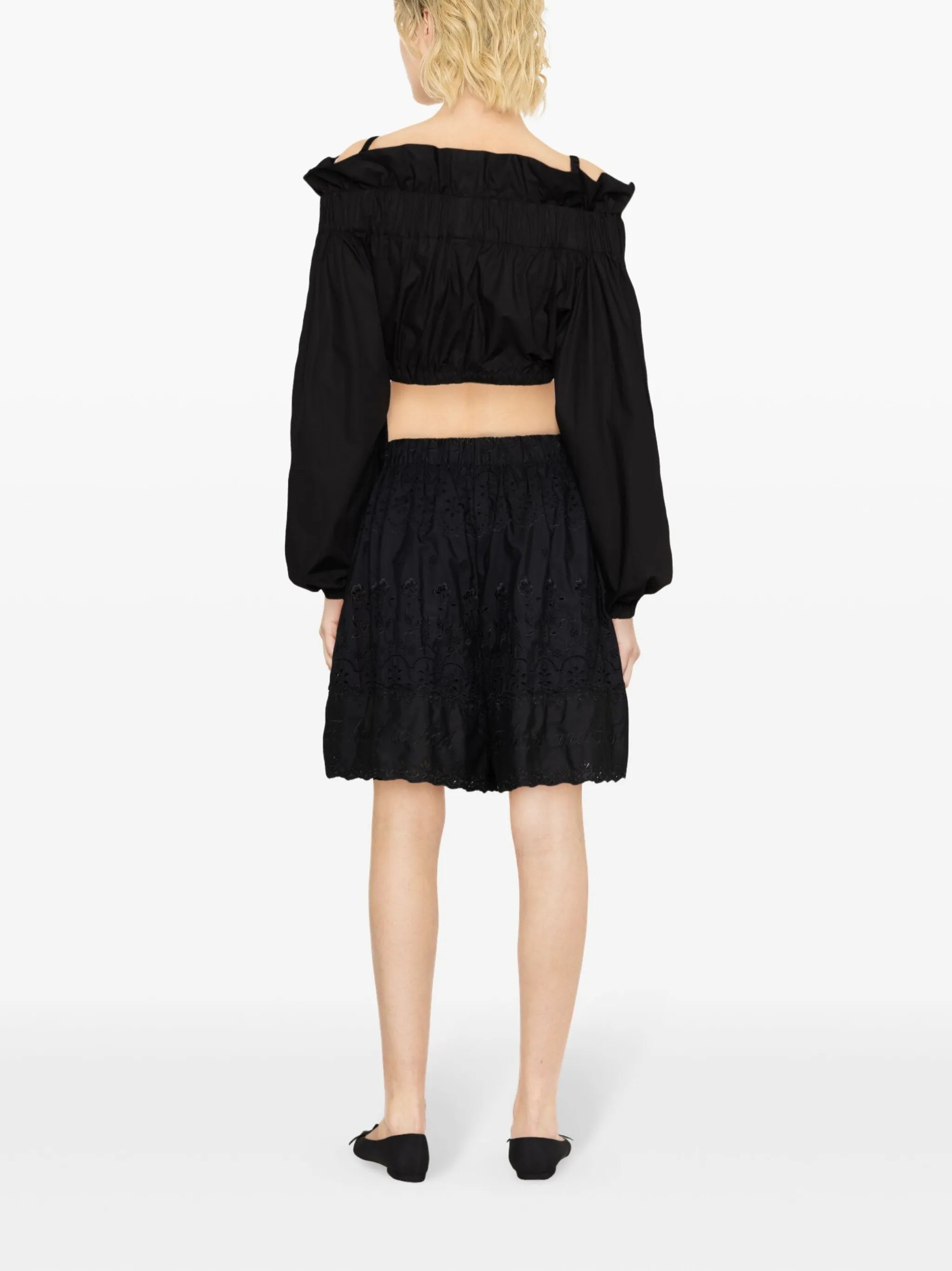 bow-detail crop top