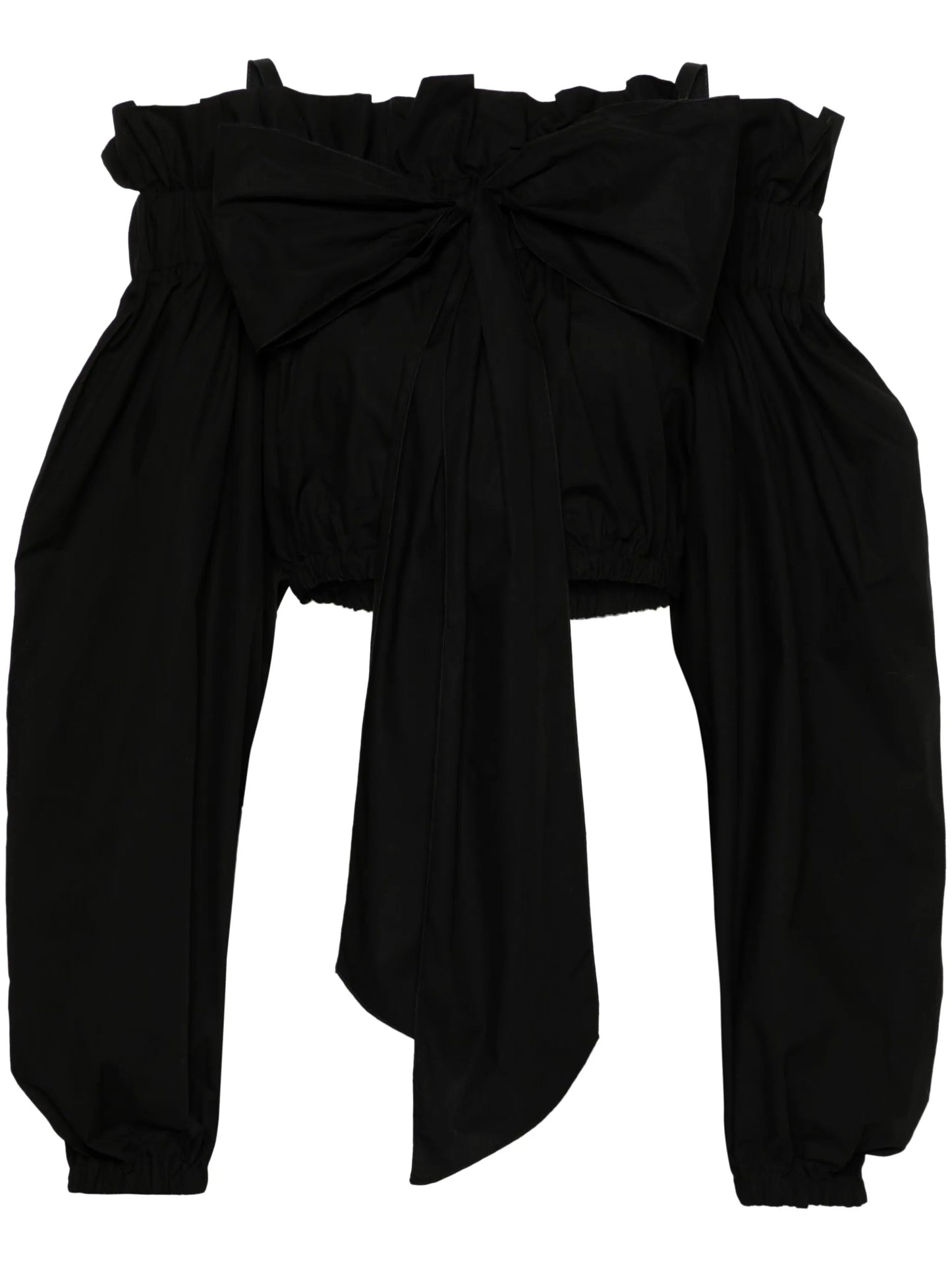 bow-detail crop top