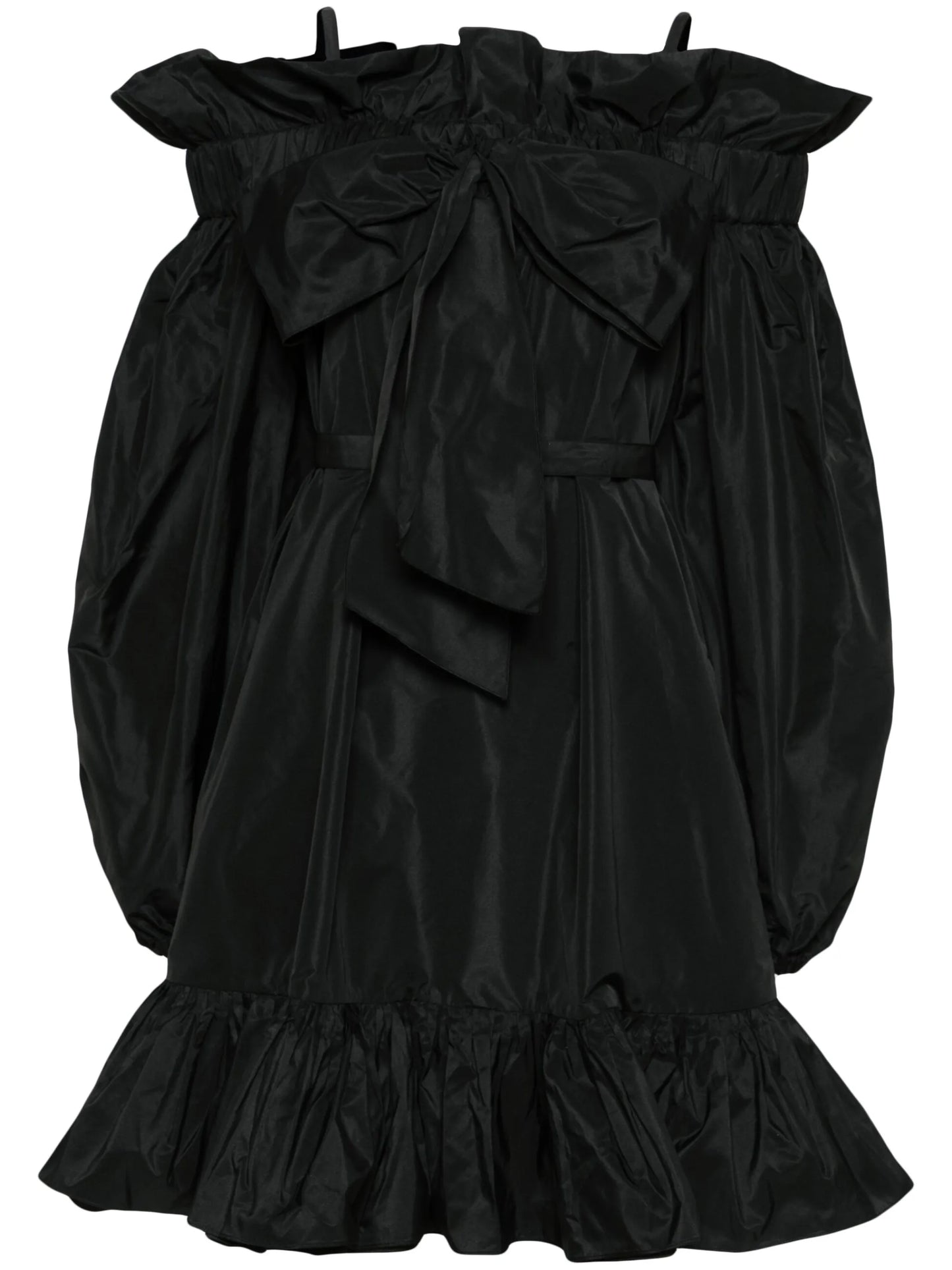 Volume ruffled minidress