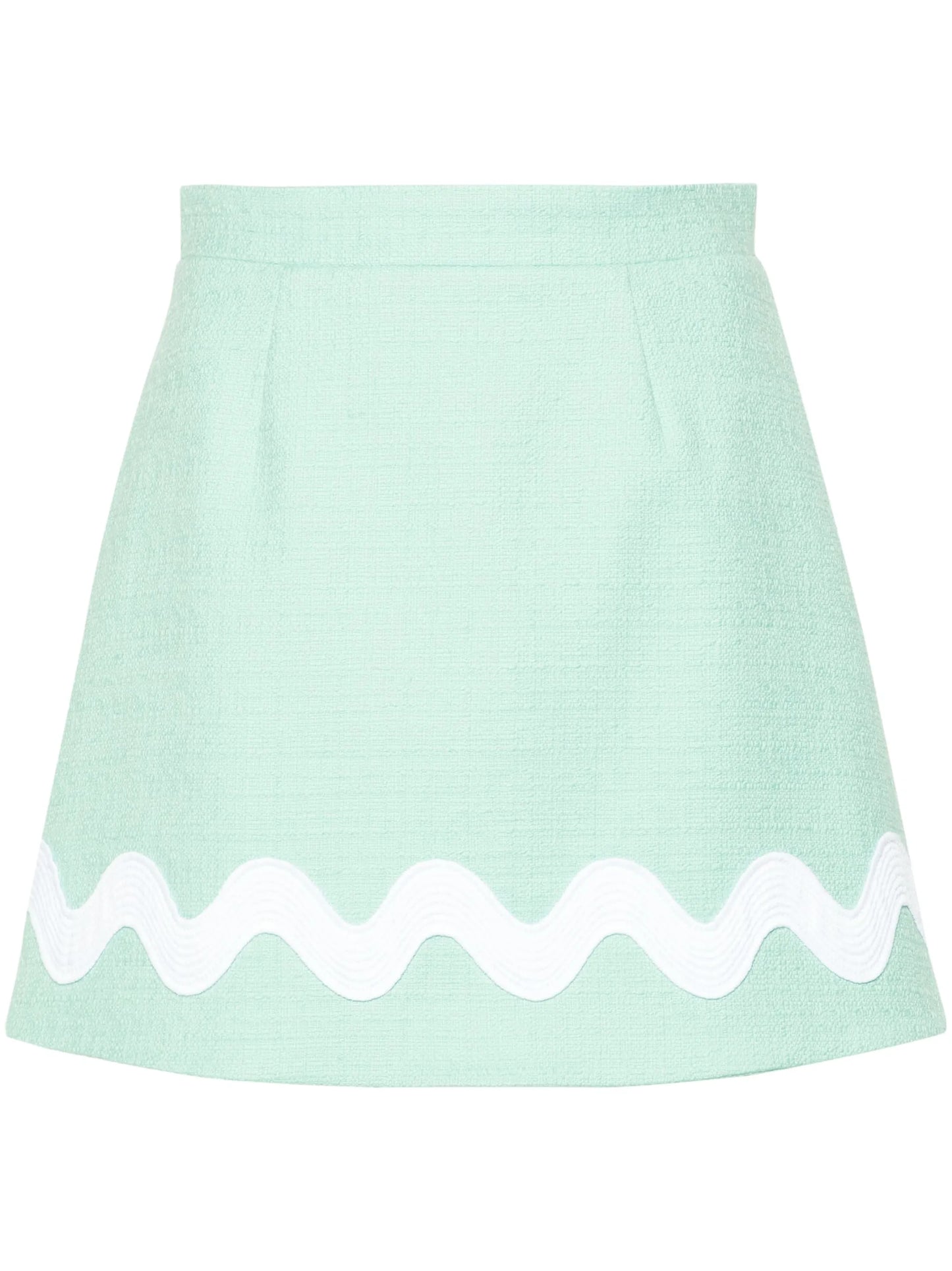Wave tweed mini skirt