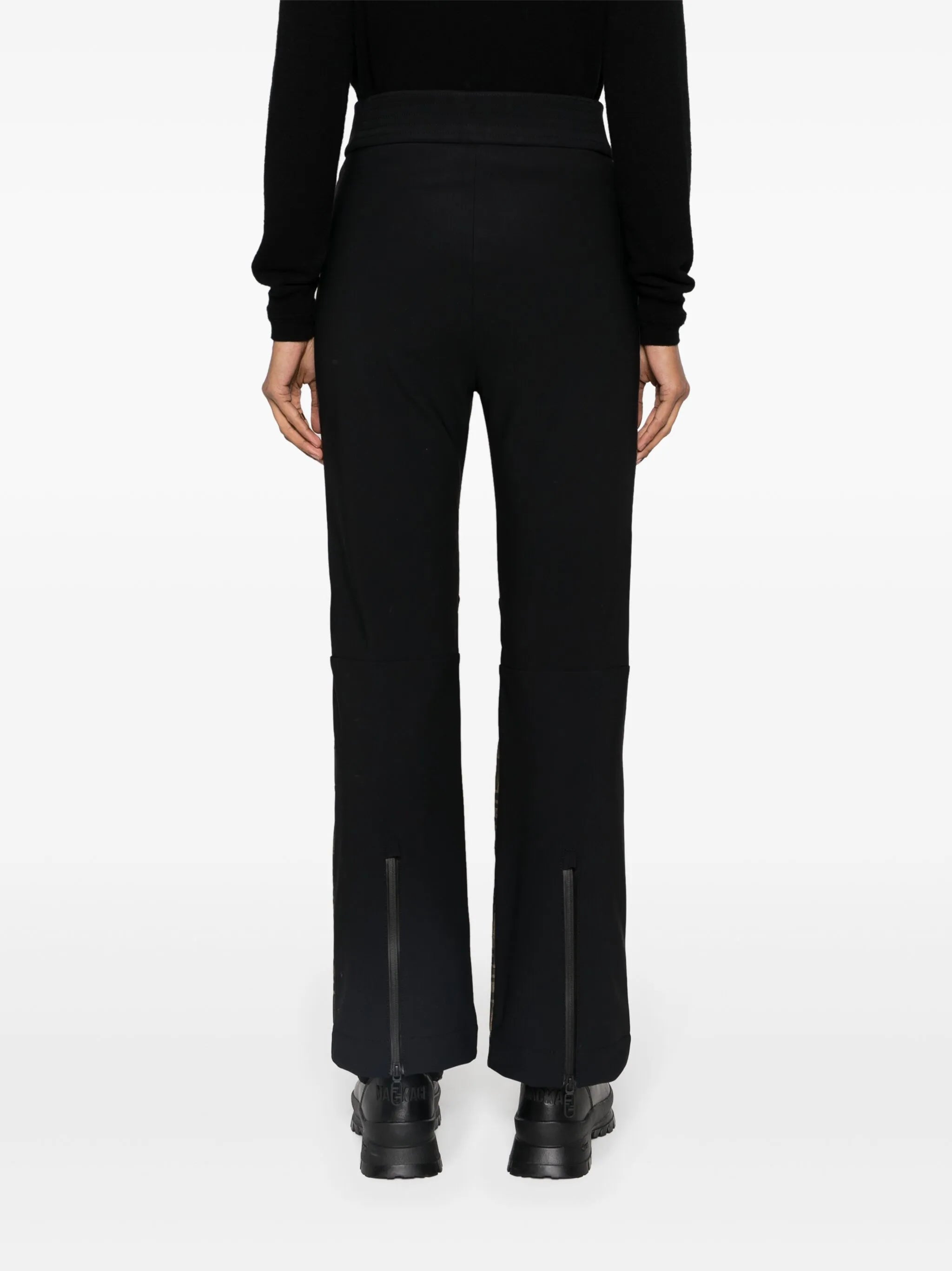 panelled FF-jacquard ski trousers