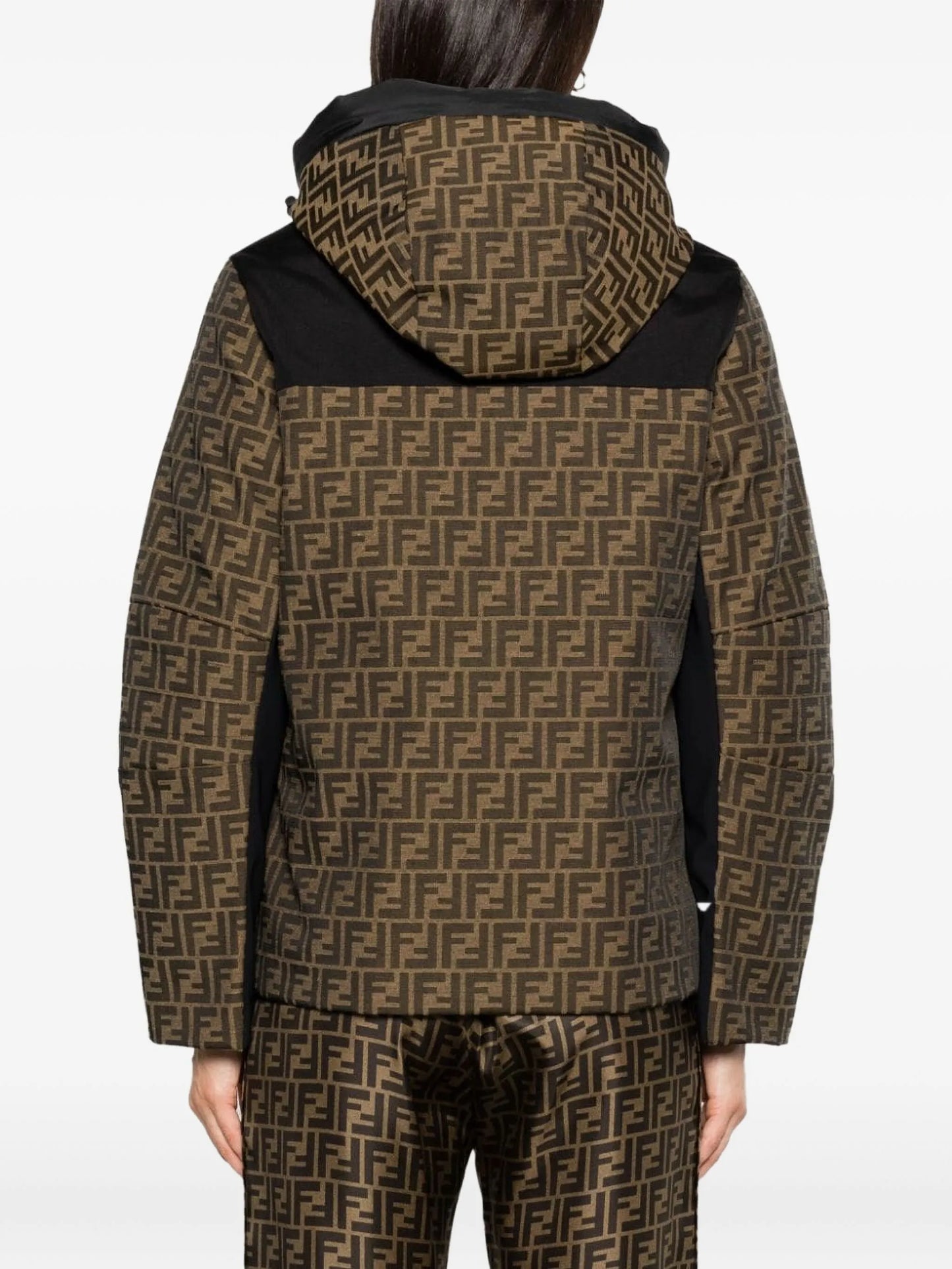 FF-jacquard canvas ski jacket