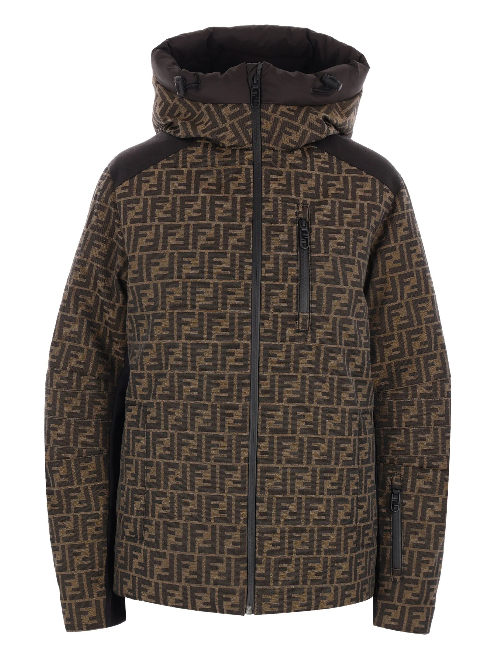 FF-jacquard canvas ski jacket