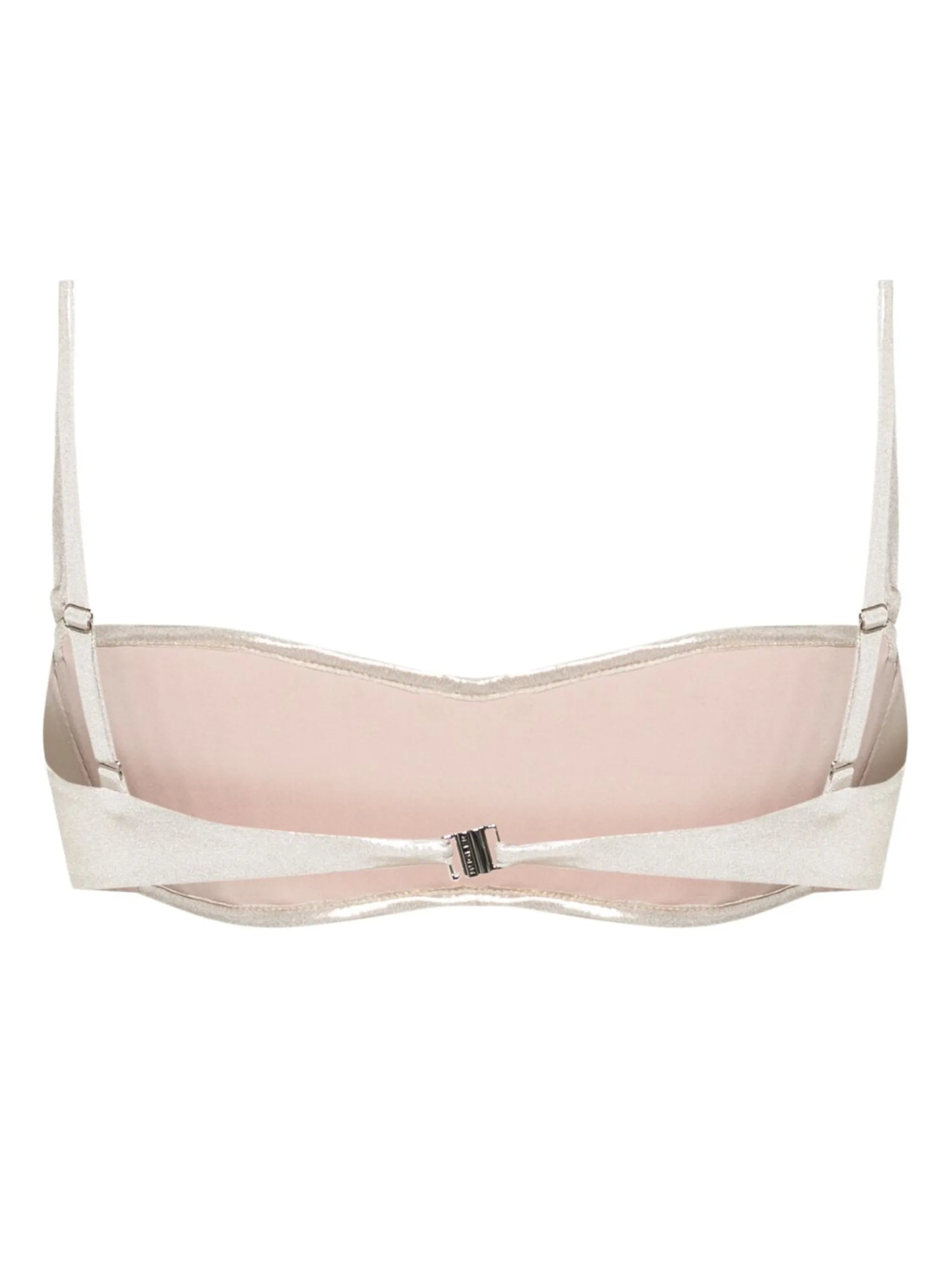 bandeau lamé bikini top