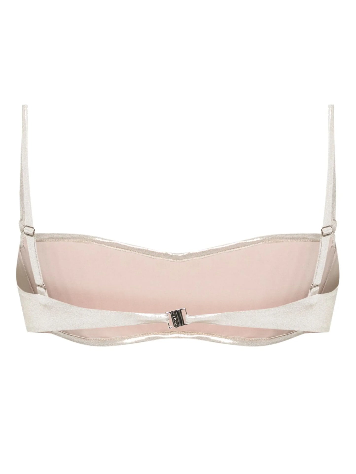 bandeau lamé bikini top