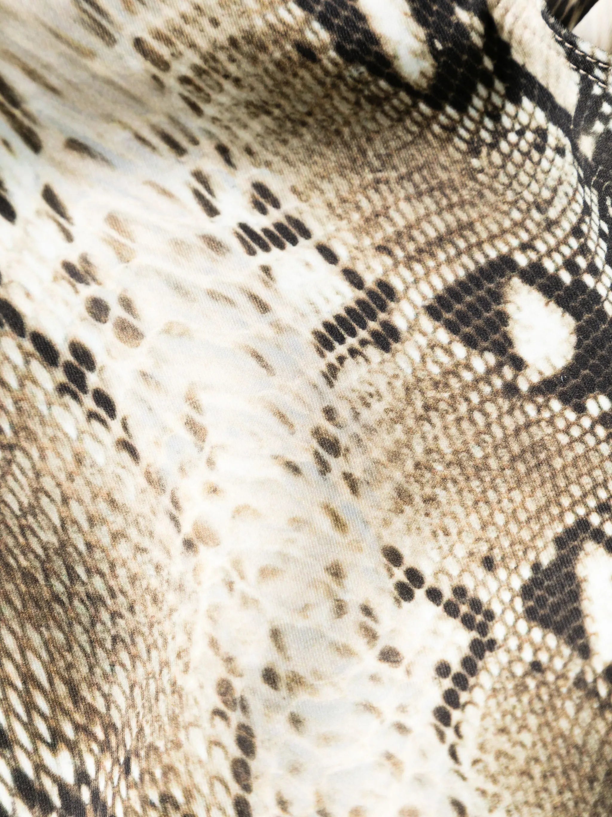 halterneck snake-print trikini