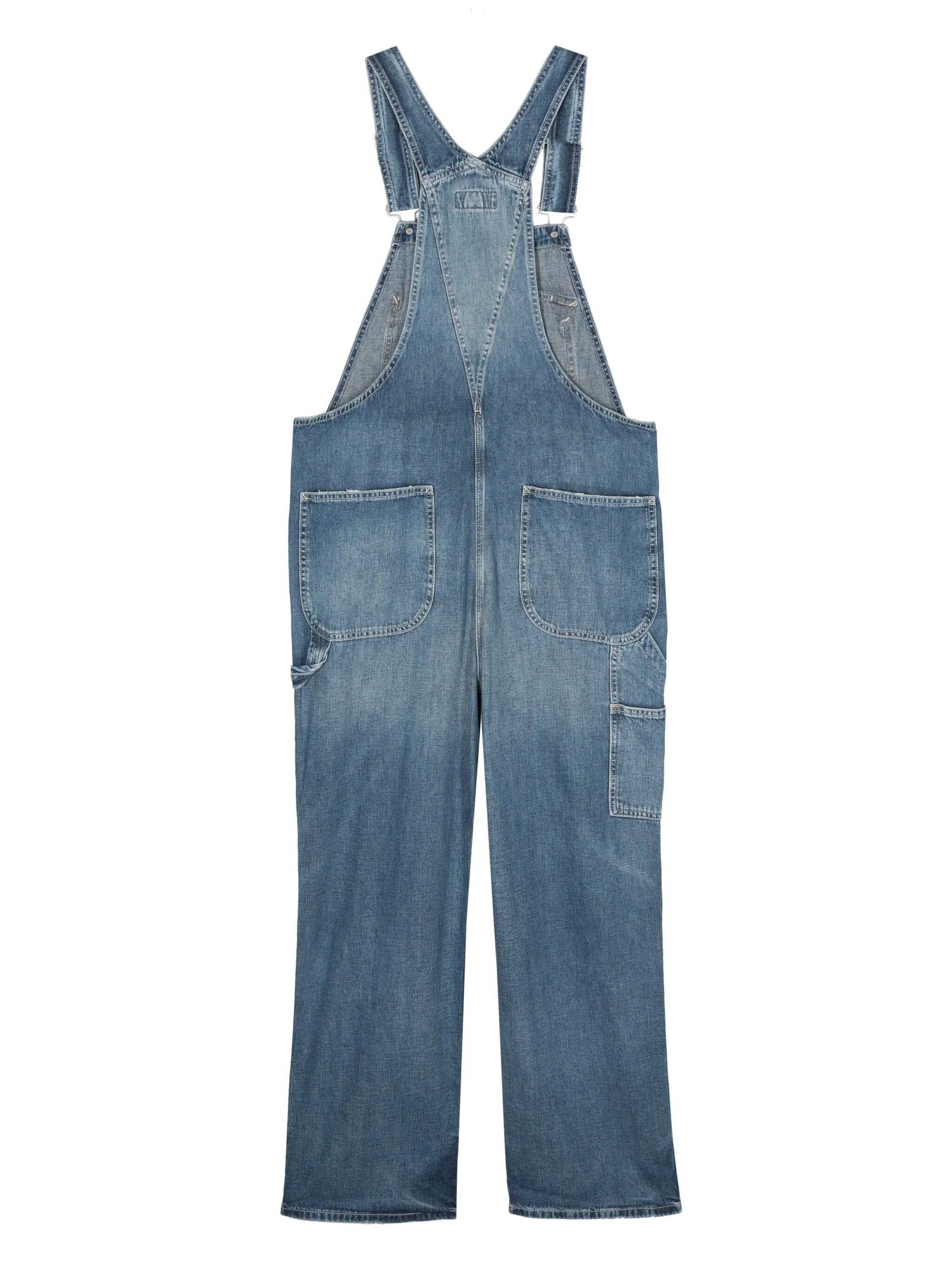 straight-leg overalls