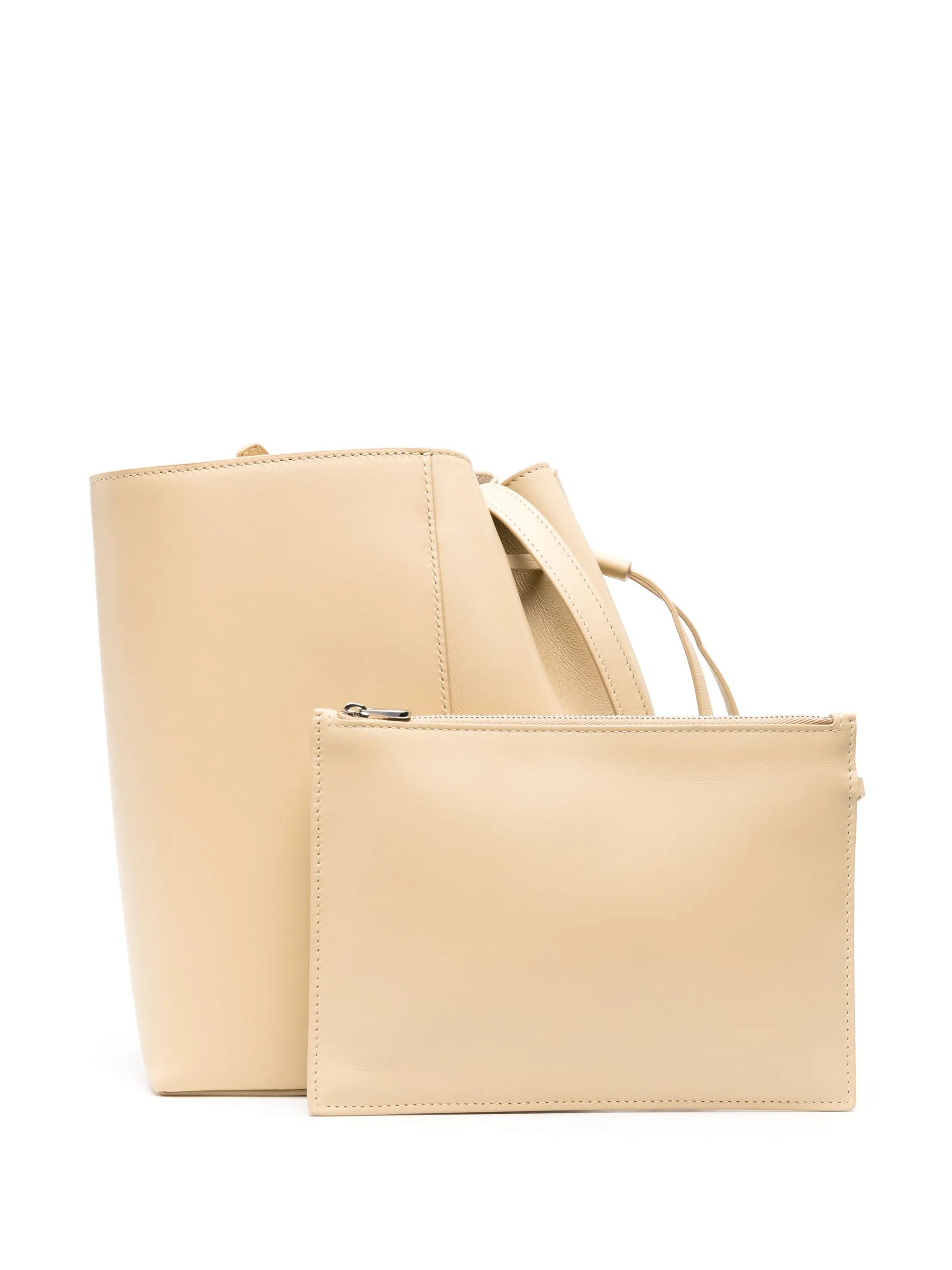 Canna leather bucket bag