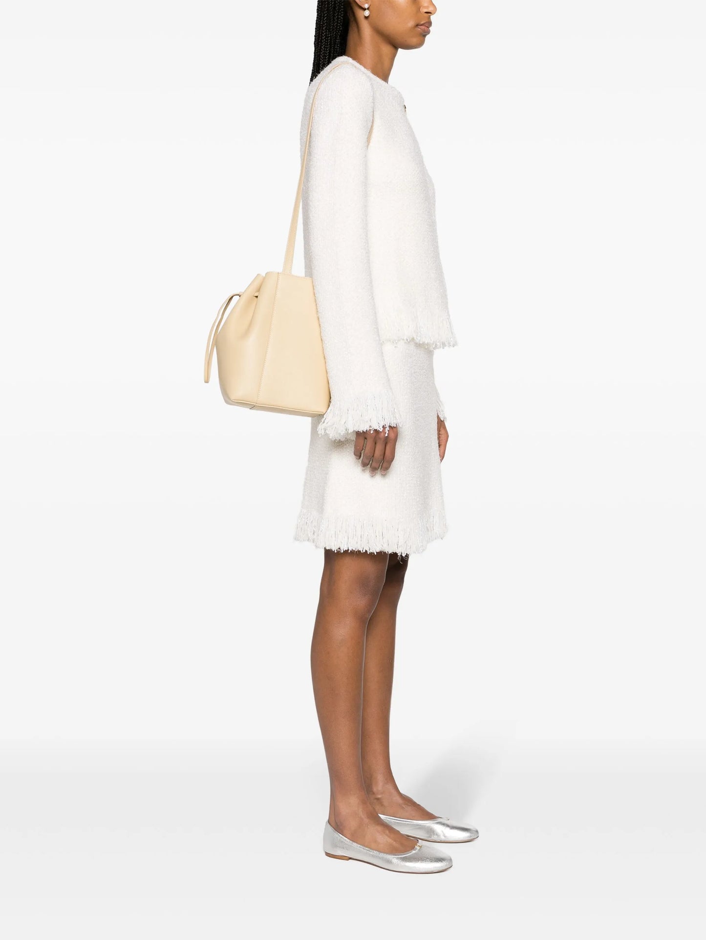 Canna leather bucket bag